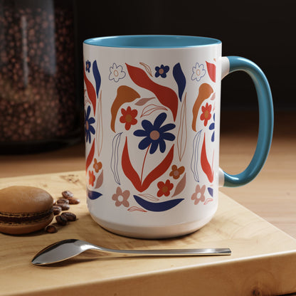 Floral Accent Coffee Mug