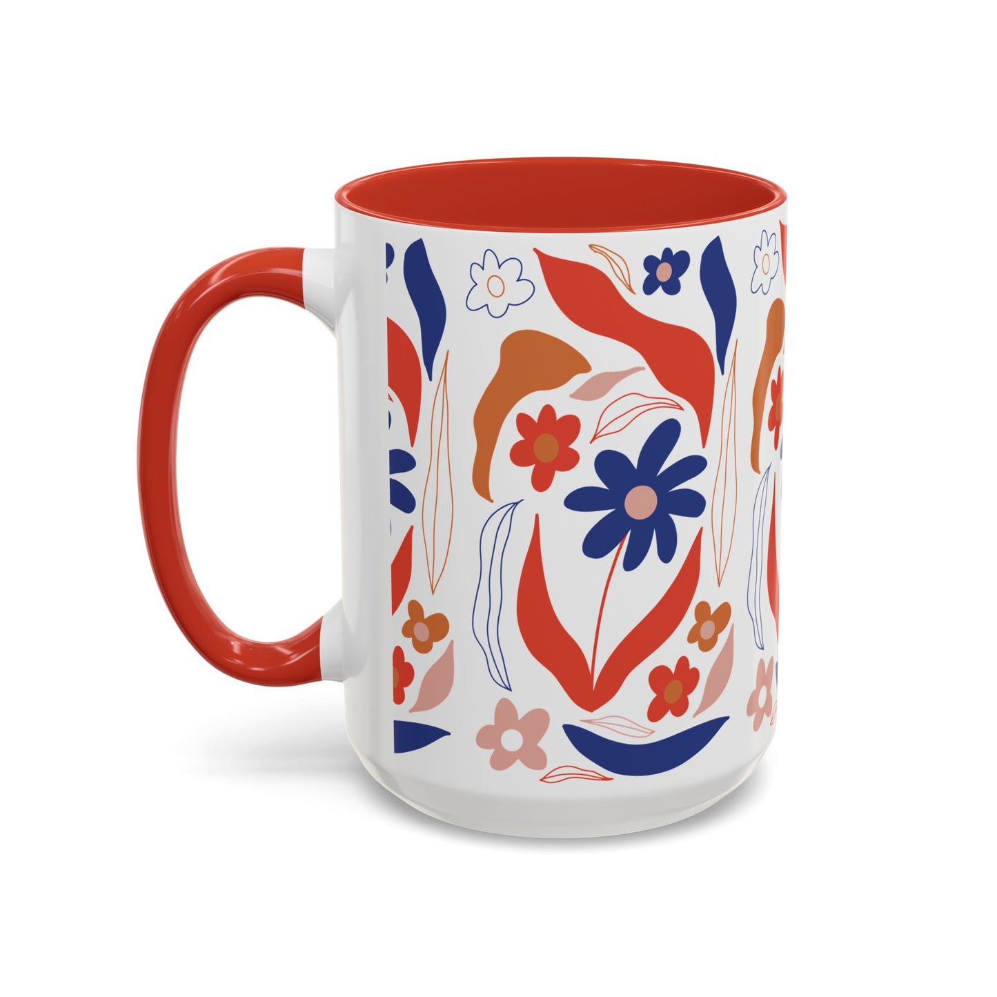 Floral Accent Coffee Mug