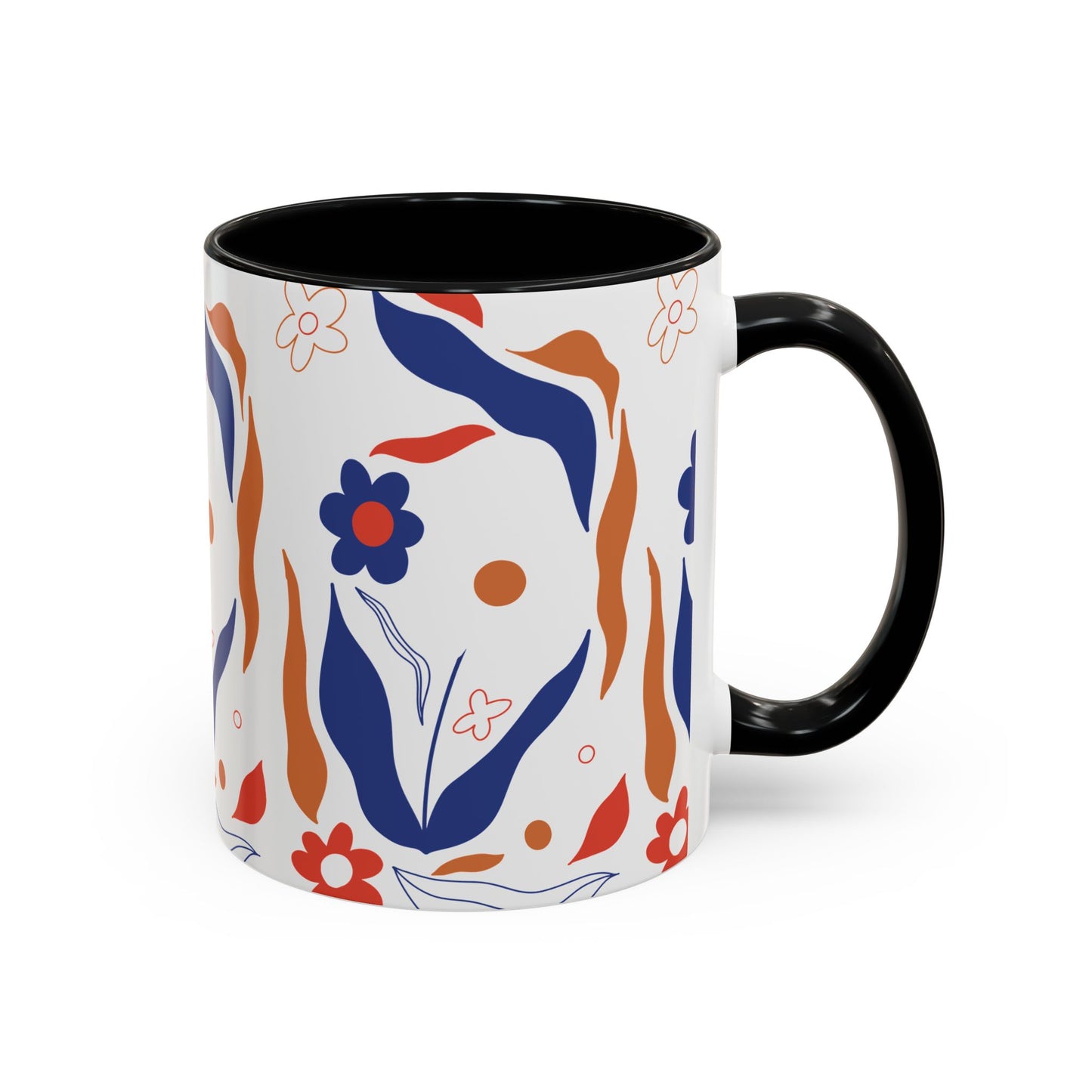 Floral Accent Coffee Mug