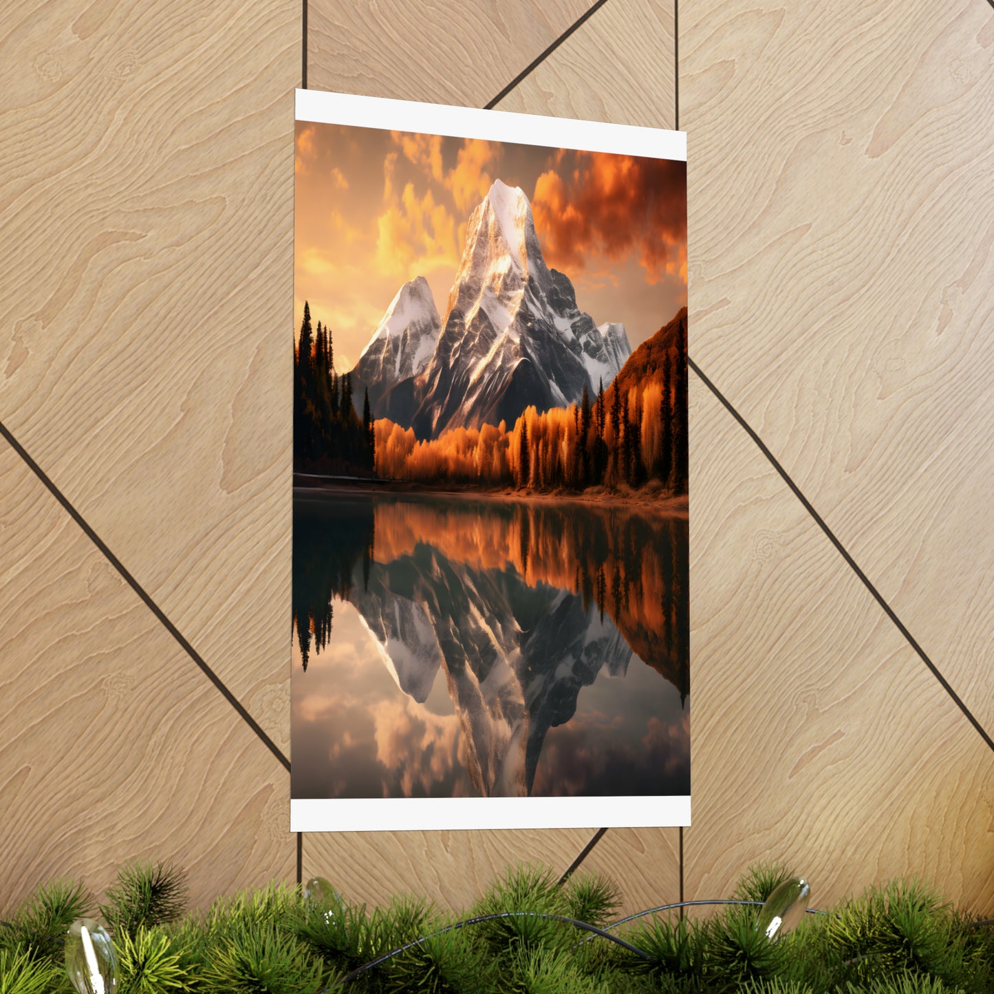 Mountain and River view Matte Vertical Posters