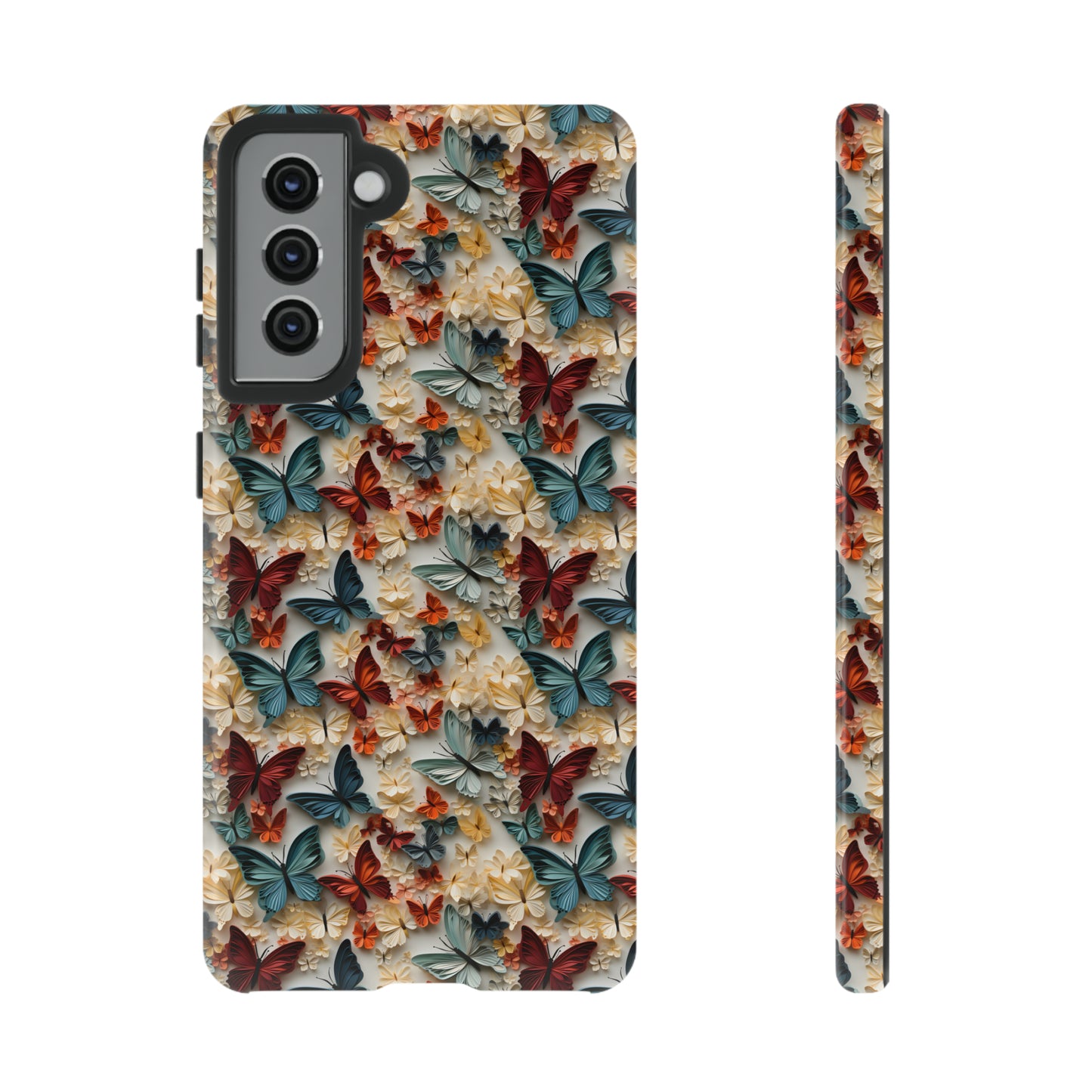 3D Butterflies and Flowers Tough Cases