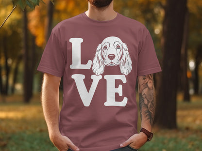LOVE Dog Graphic Tee Perfect Gift for Pet Lovers
