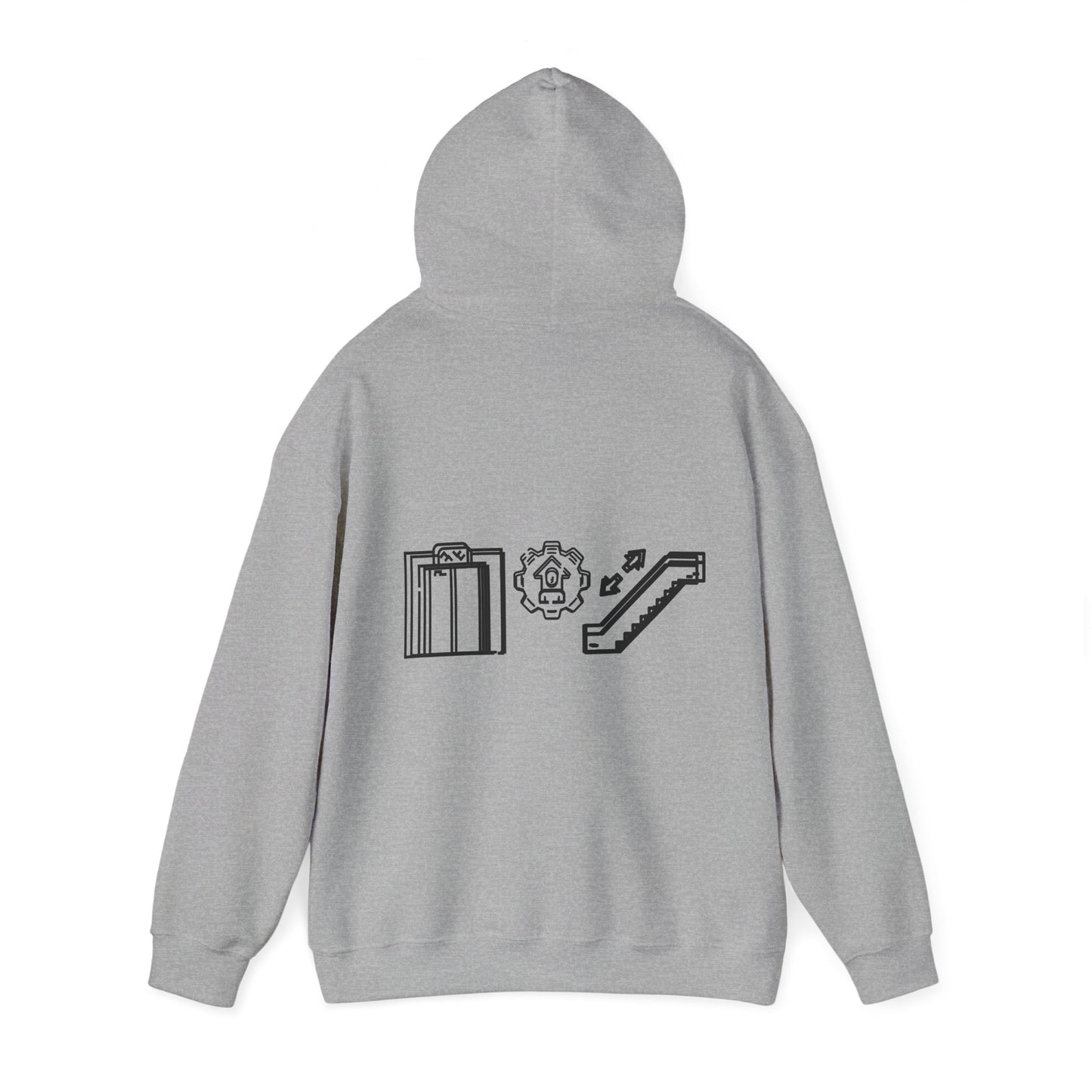 Elevator and Escalator Hooded Sweatshirt