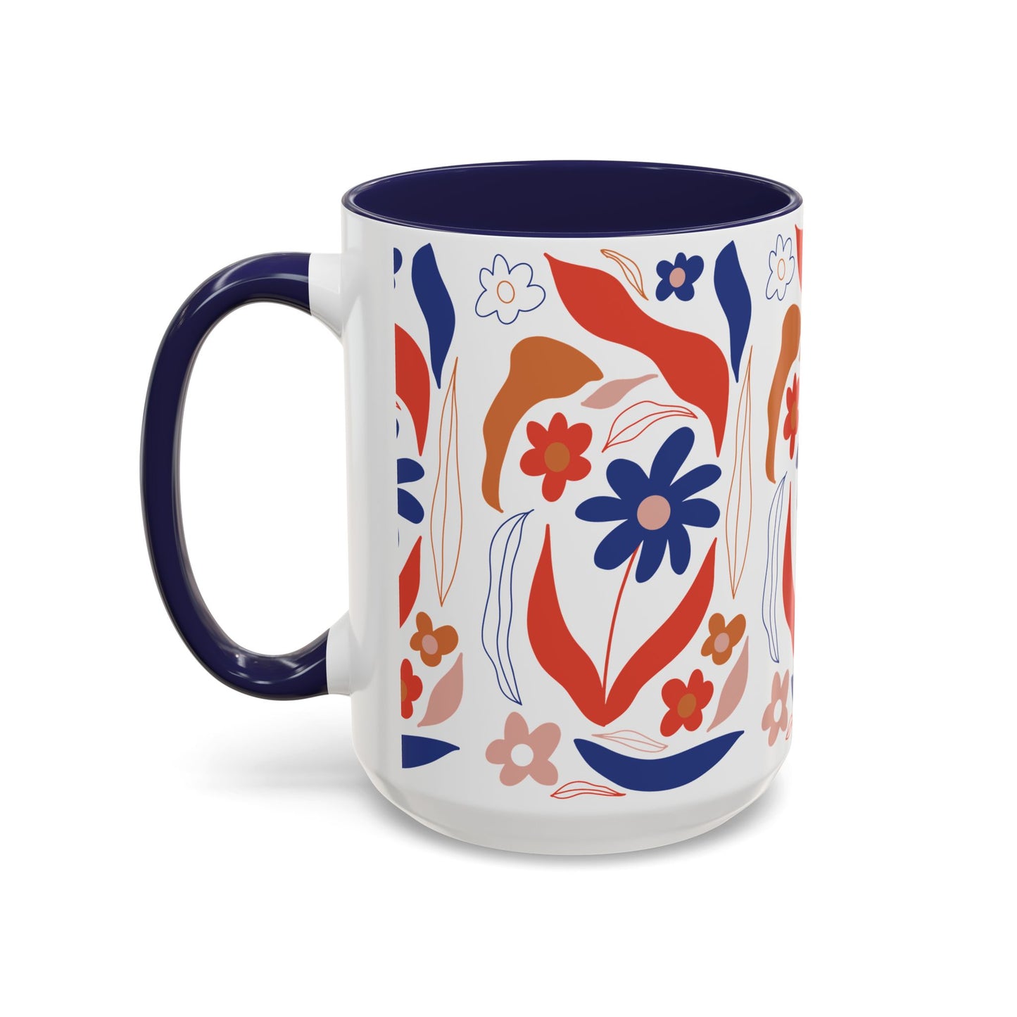 Floral Accent Coffee Mug