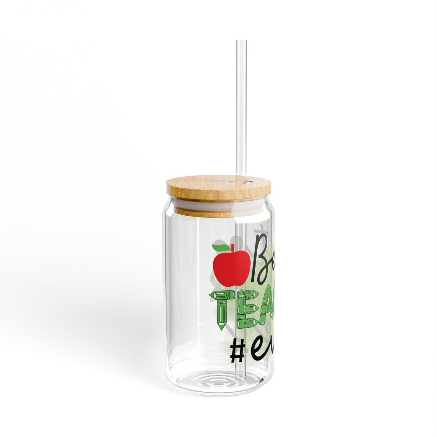 Teacher Sipper Glass - Perfect Gift for Educators, 16oz Tumbler, School Staff Appreciation, End of Year Present, School Holiday Gift,