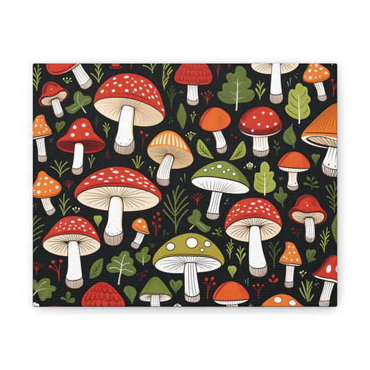 3D Mushrooms Gallery Wraps