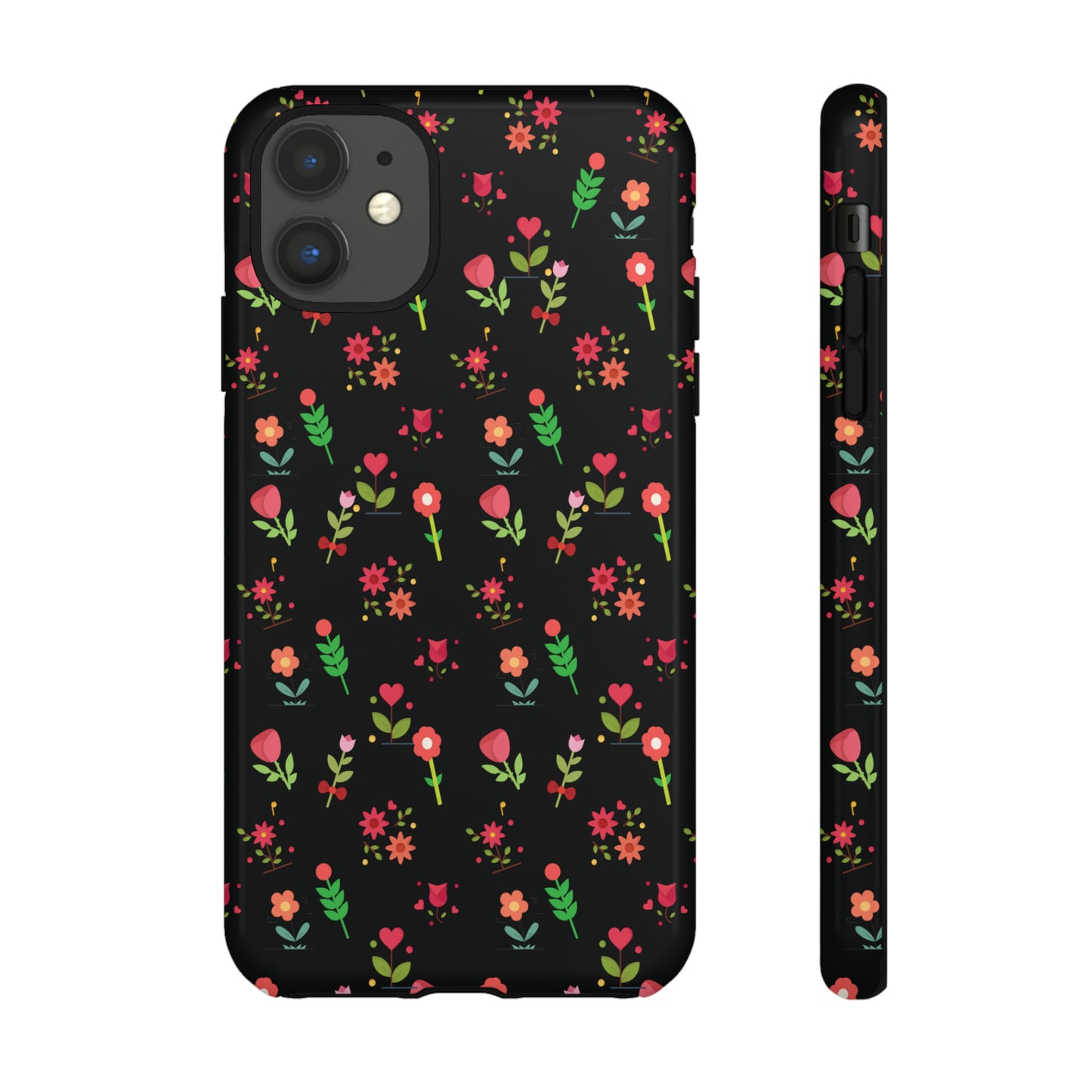 Flowers Pattern Splatter Phone Tough Cases