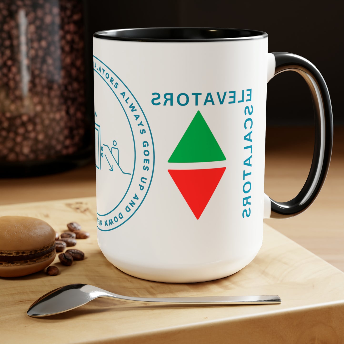 ELevators and Escalators Coffee Mugs, 15oz