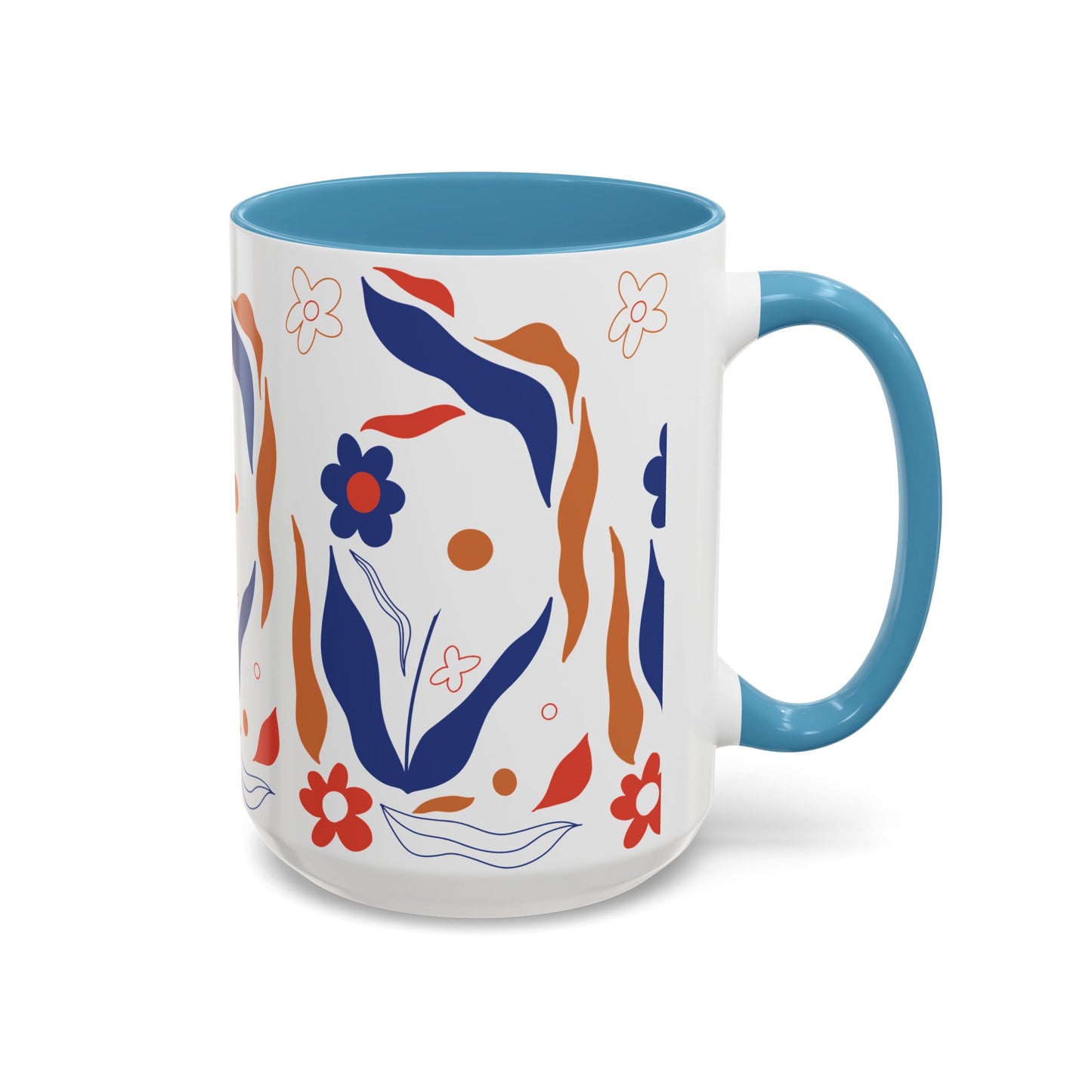 Floral Accent Coffee Mug