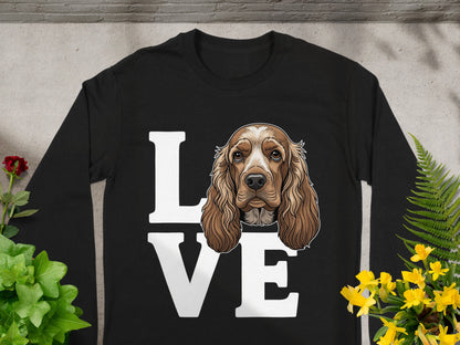 Love Cocker Spaniel Dog Graphic Long Sleeve Shirt