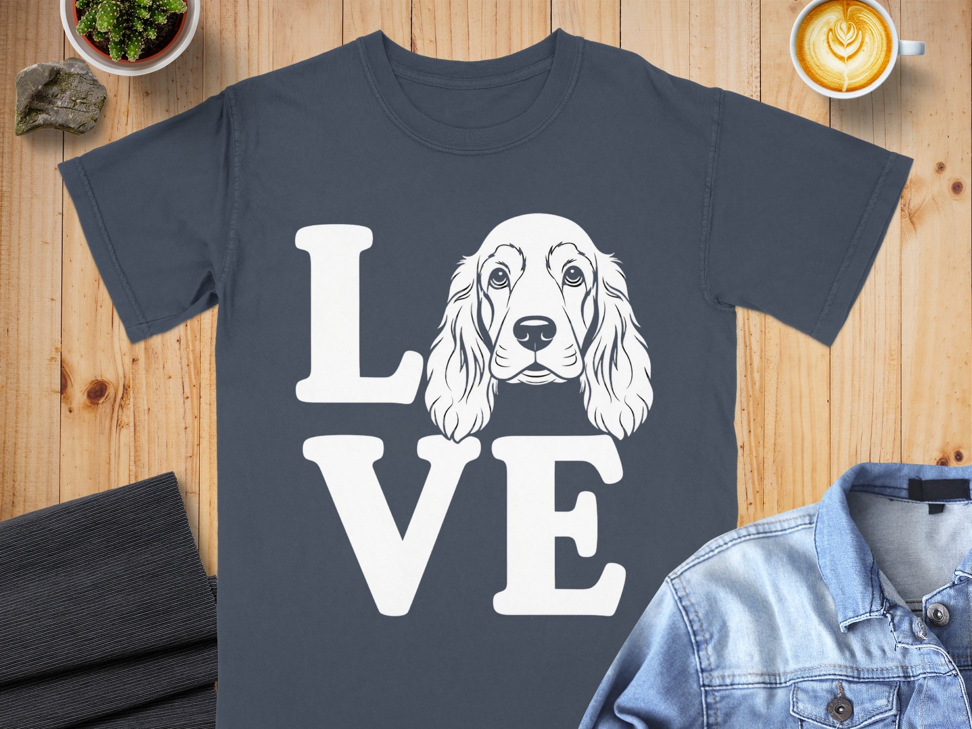 Love Dog Face Graphic T-Shirt for Pet Lovers
