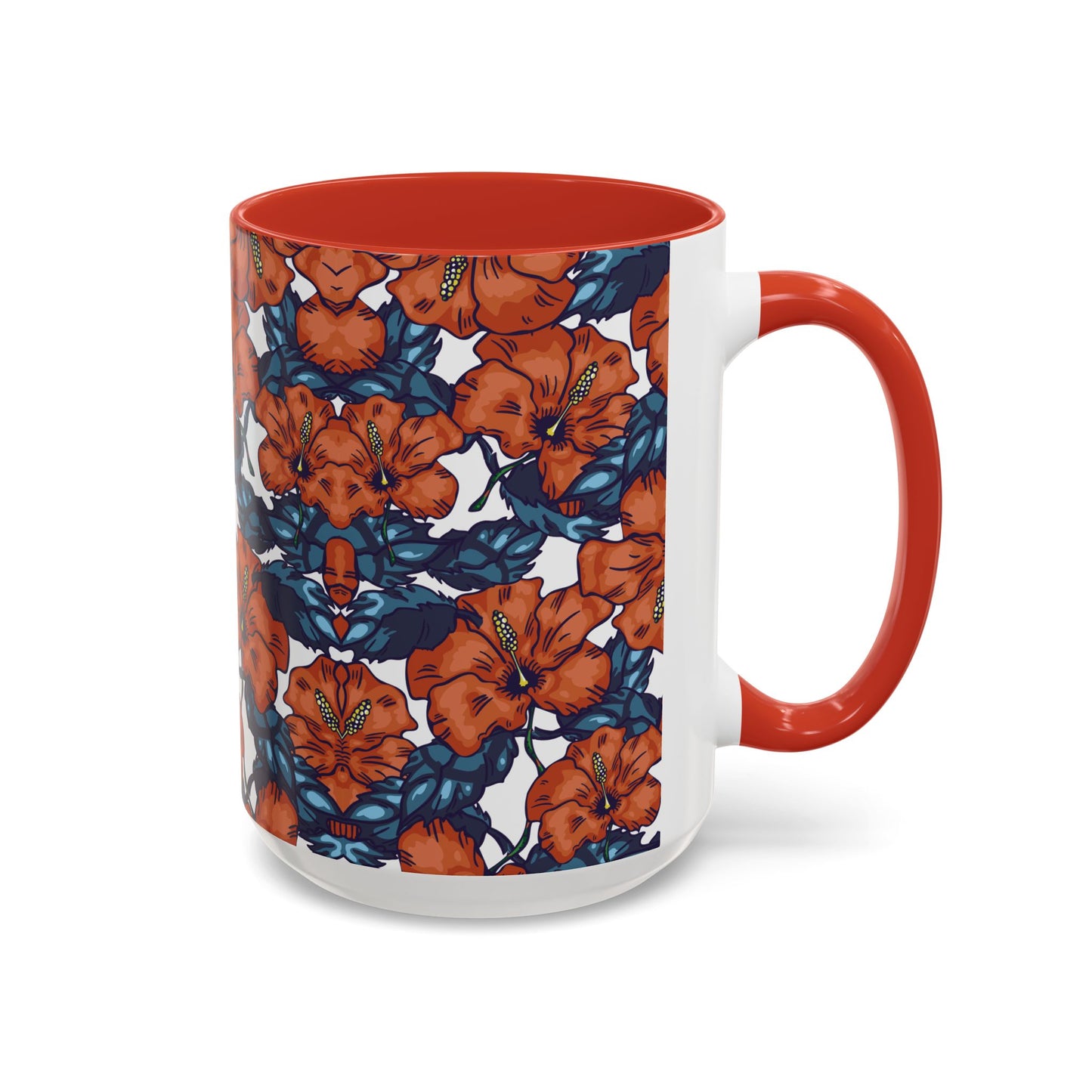 Floral Accent Coffee Mug