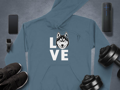 Love Husky Hoodie Perfect for Dog Lovers