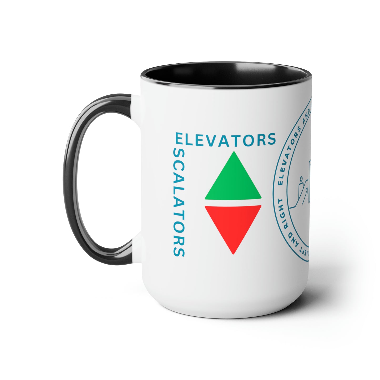 ELevators and Escalators Coffee Mugs, 15oz