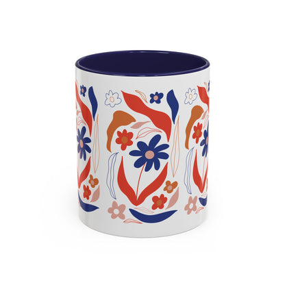 Floral Accent Coffee Mug
