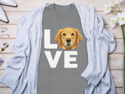 Love Dog with Golden Retriever Face Graphic product