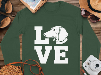 Love Dog Print Long Sleeve Shirt for Dog Lovers