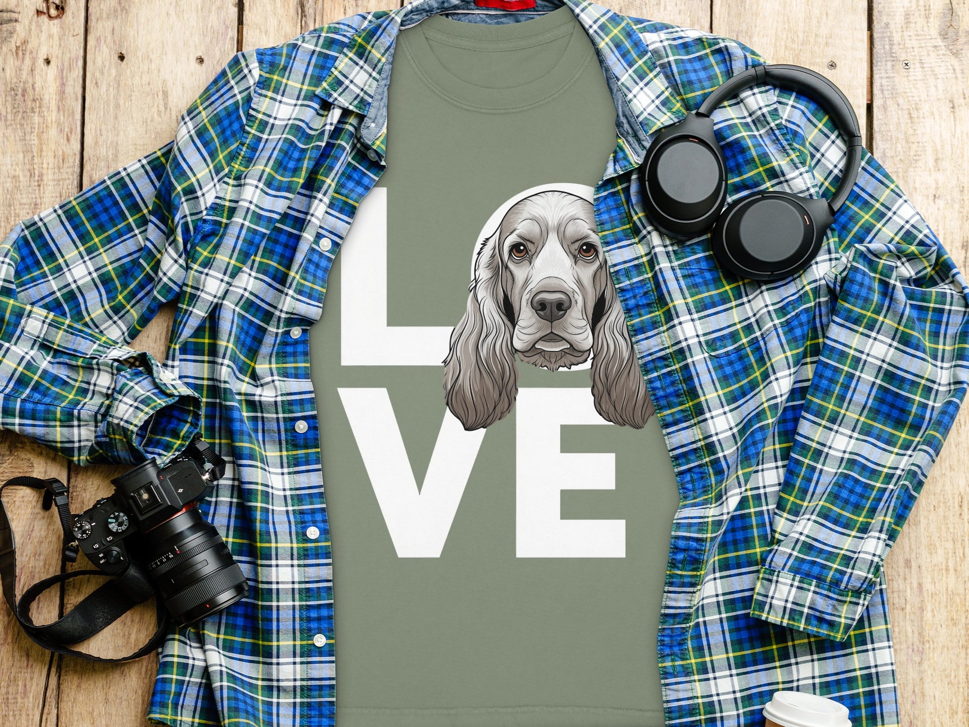 Love Graphic Dog Print Tee for Dog Lovers T-shirt