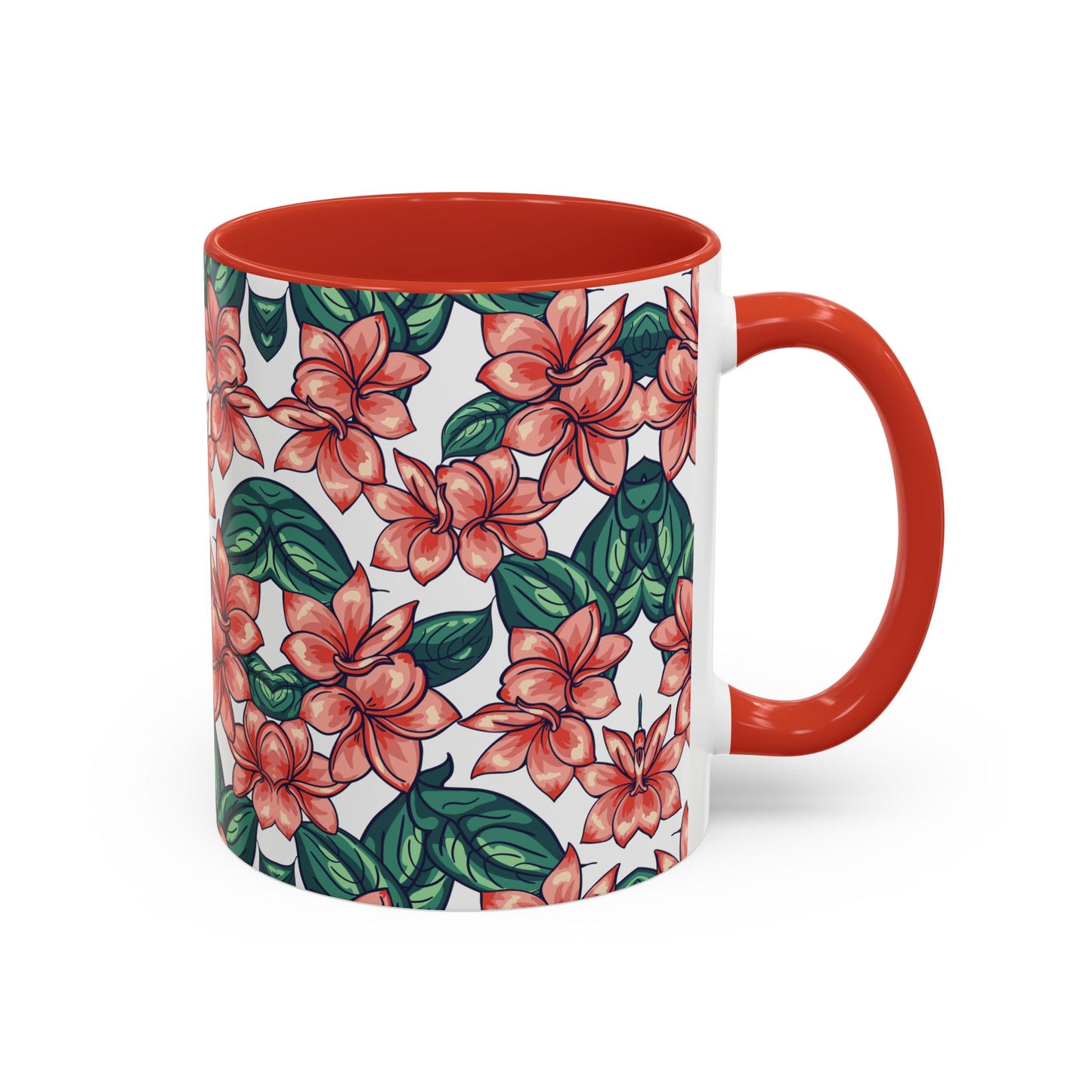 Floral Accent Coffee Mug