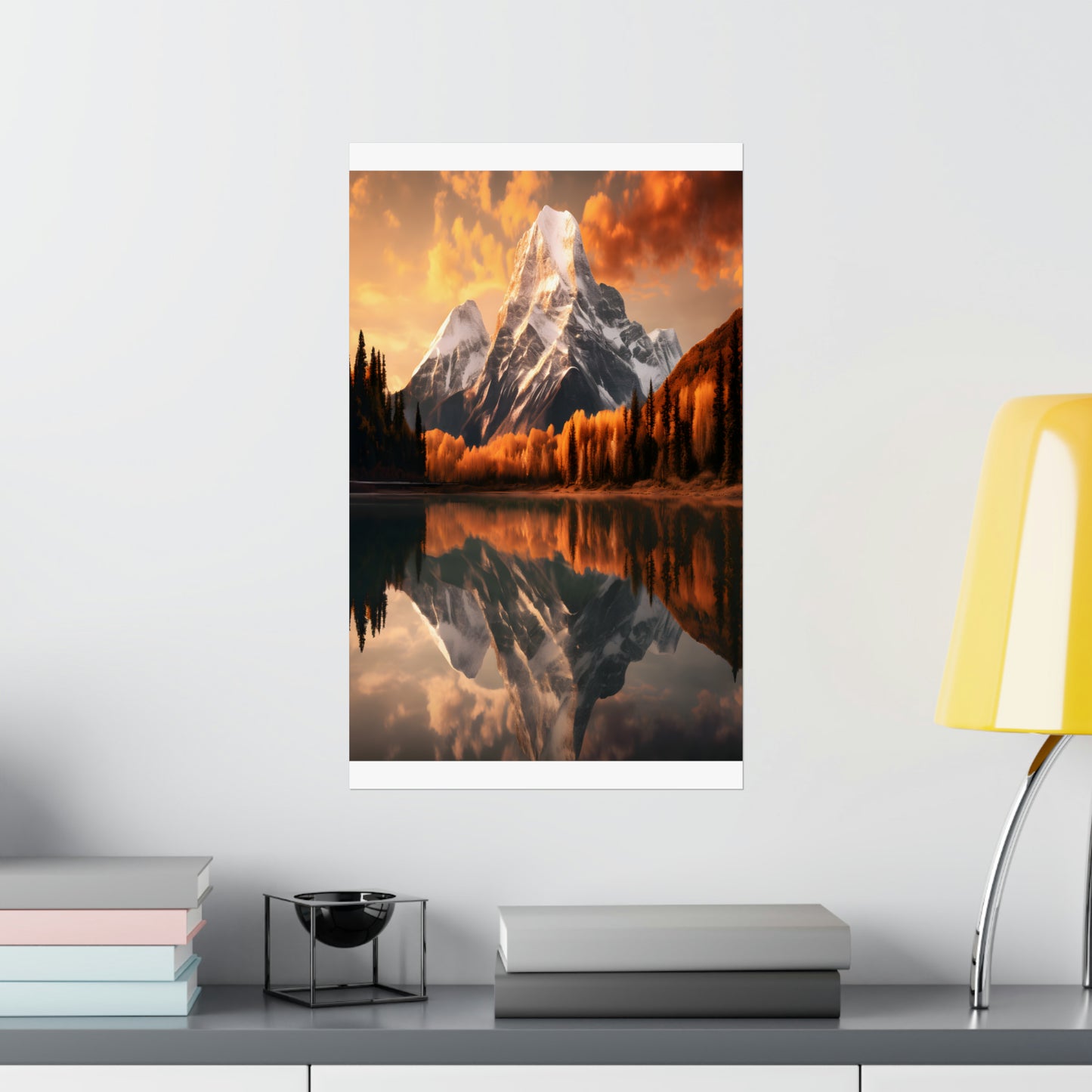 Mountain and River view Matte Vertical Posters