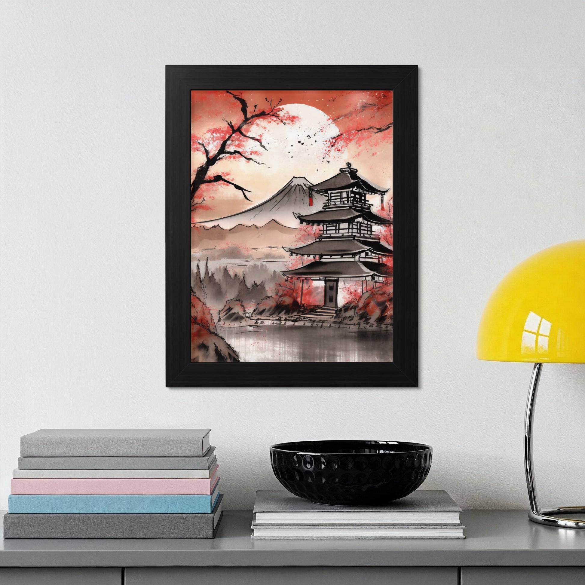 Serene Japanese Landscape Wall Art Decor Painting