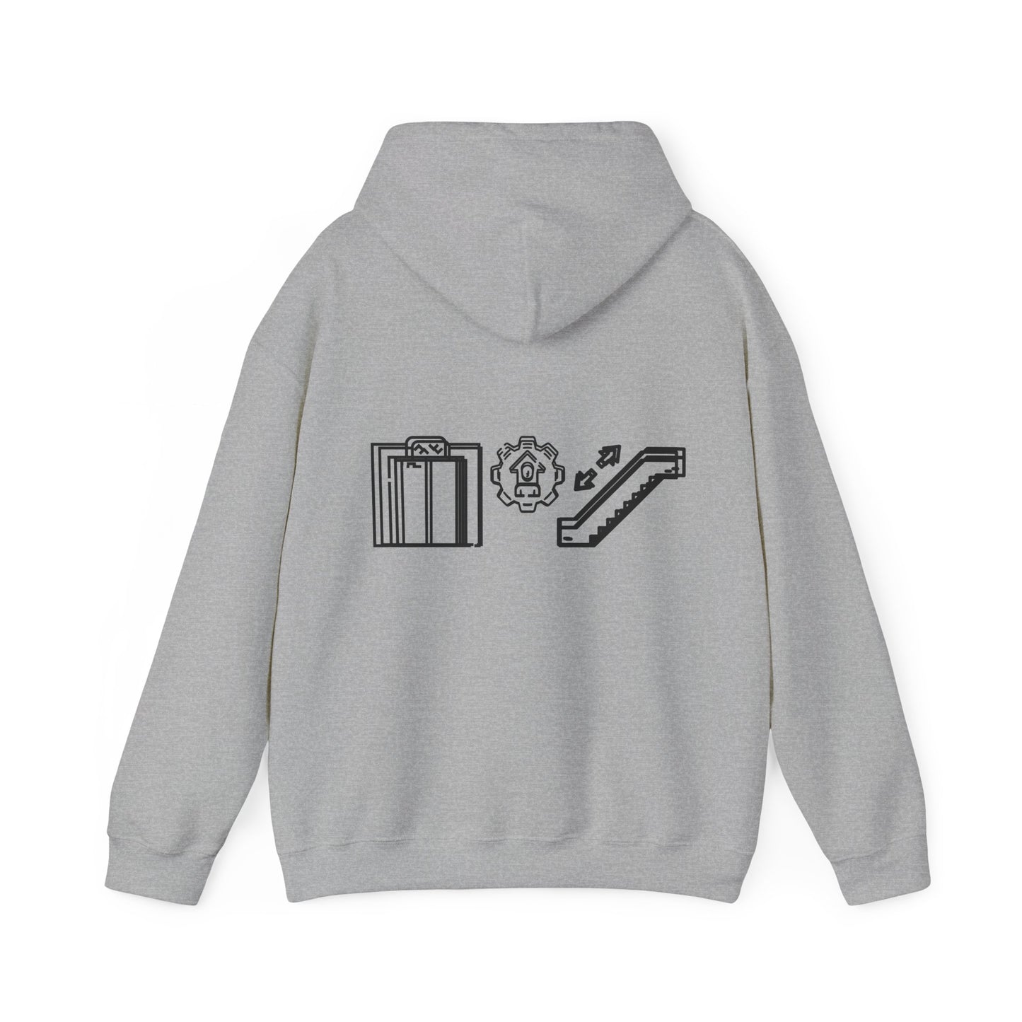 Elevator and Escalator Hooded Sweatshirt