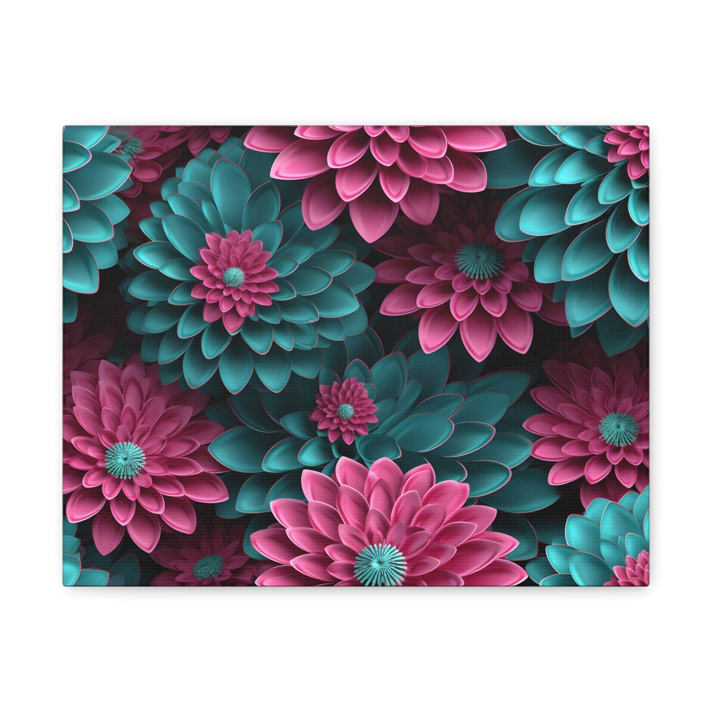 3D Flowers Gallery Wraps