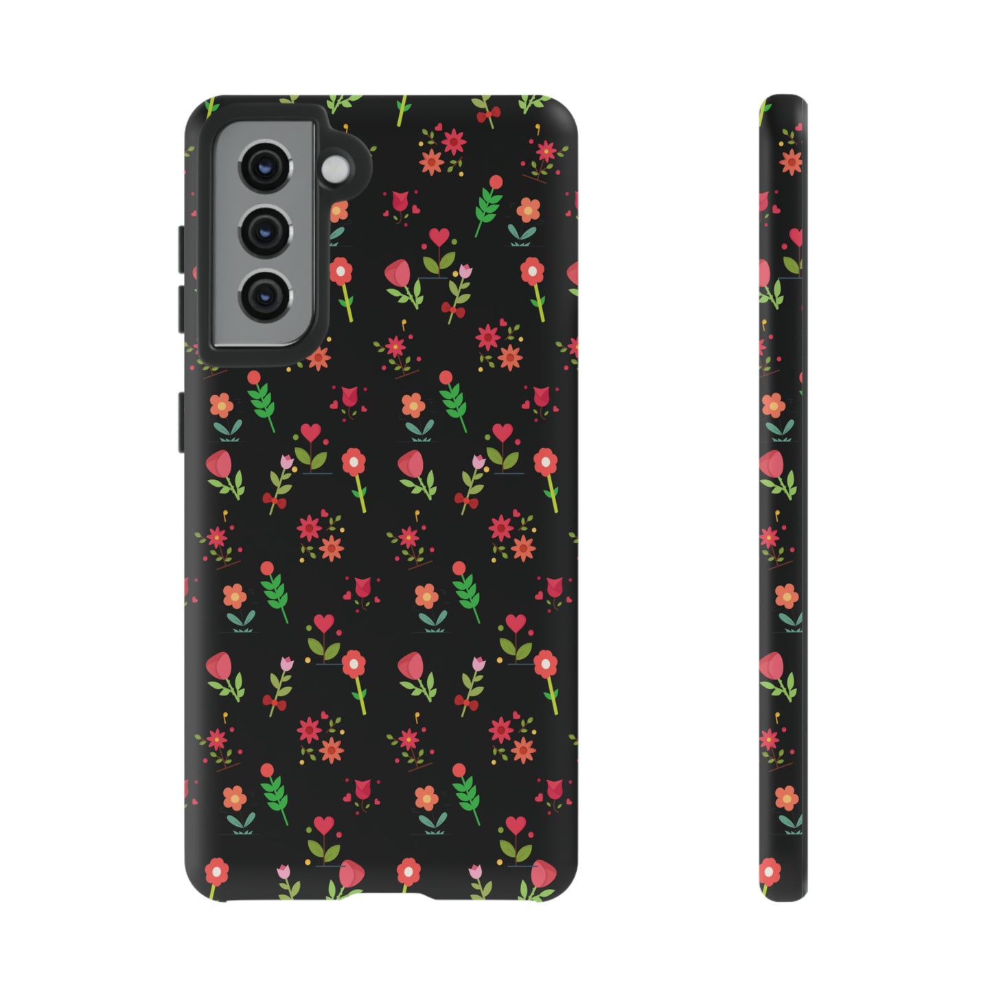 Flowers Pattern Splatter Phone Tough Cases