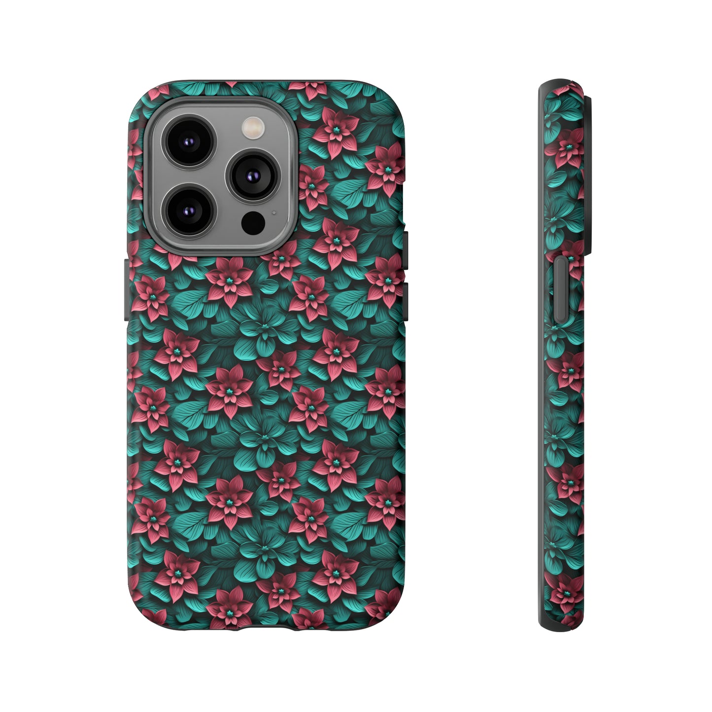 3D flowers Tough Cases