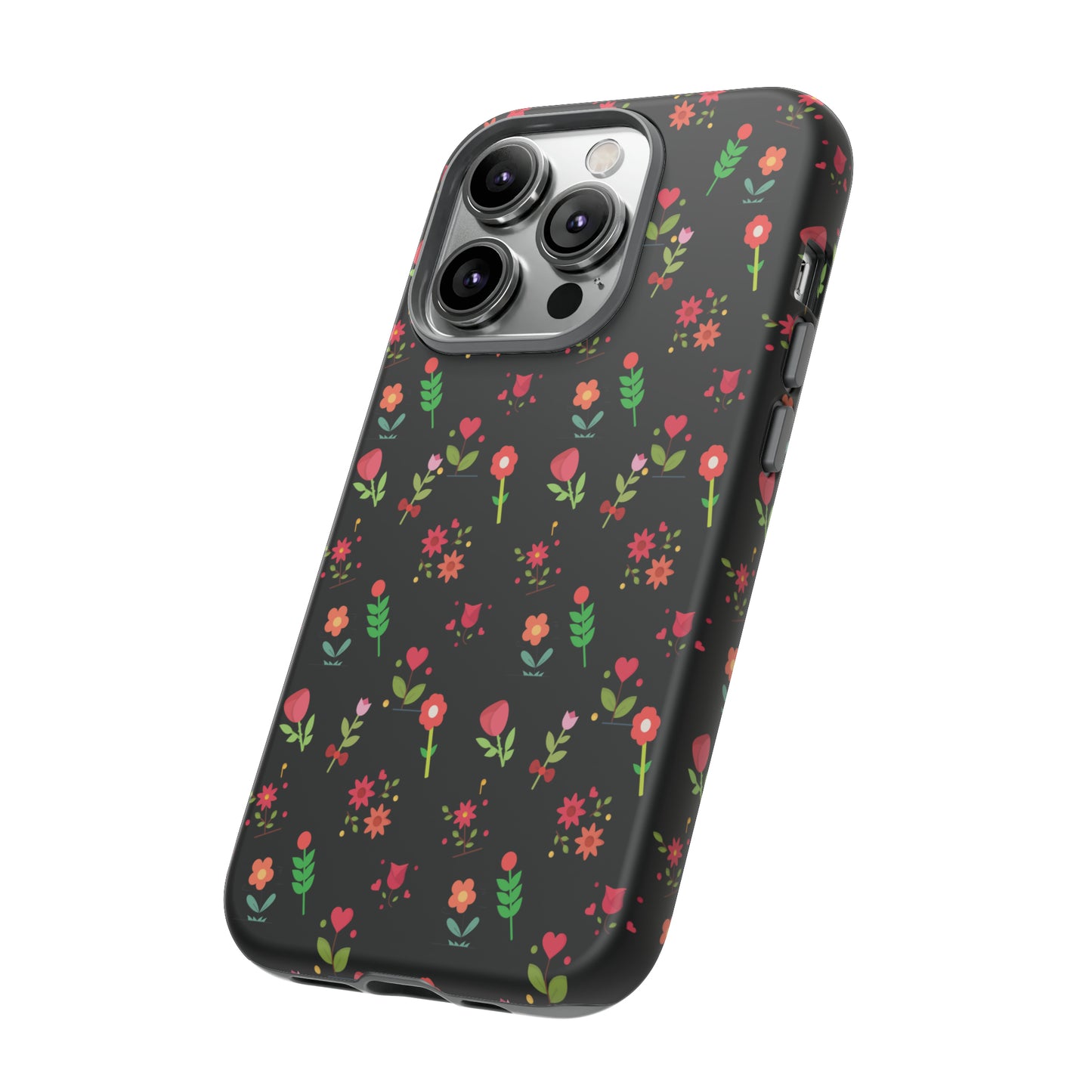 Flowers Pattern Splatter Phone Tough Cases