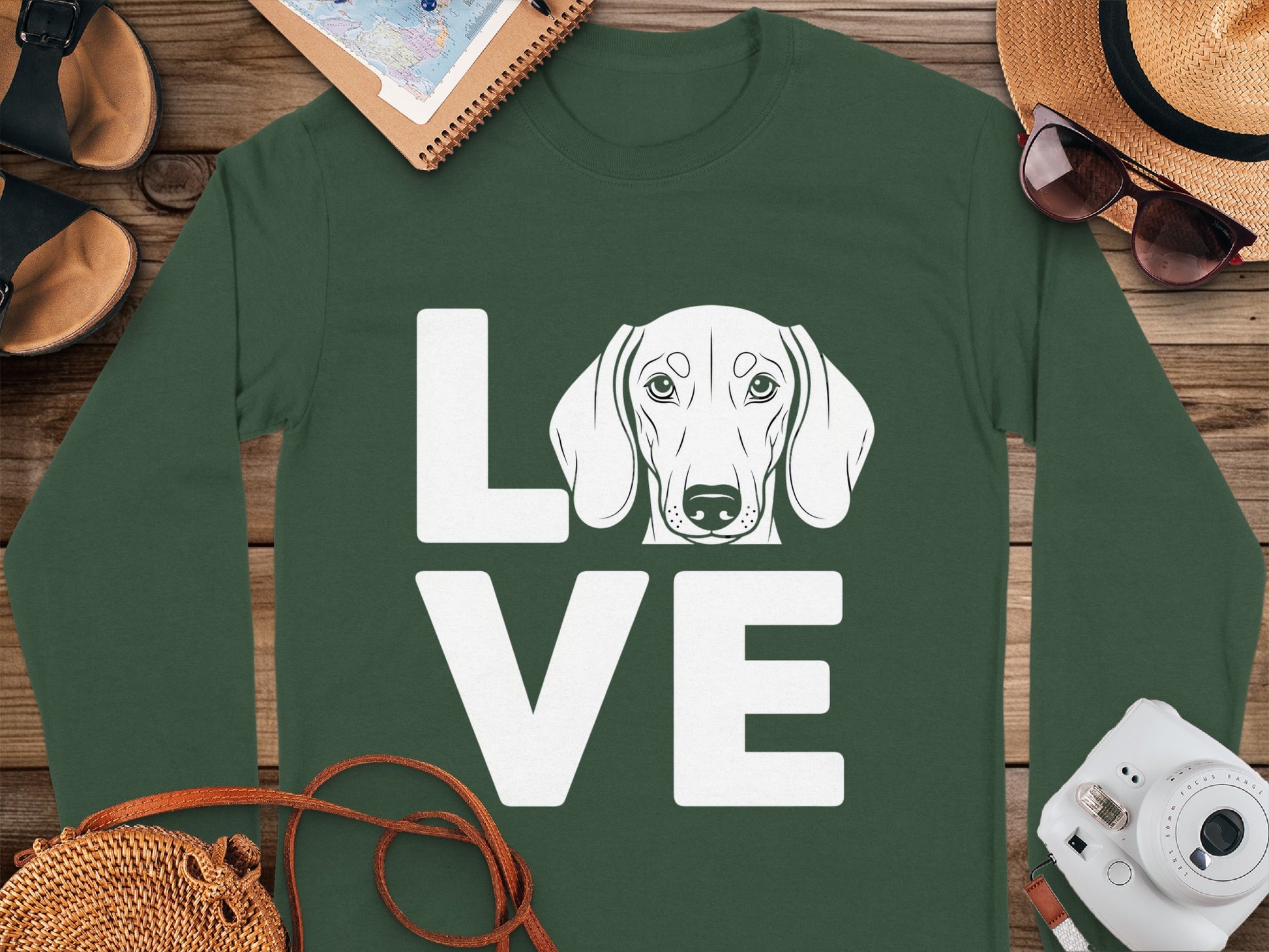 Love Dog Design Long Sleeve Shirt for Pet Lovers