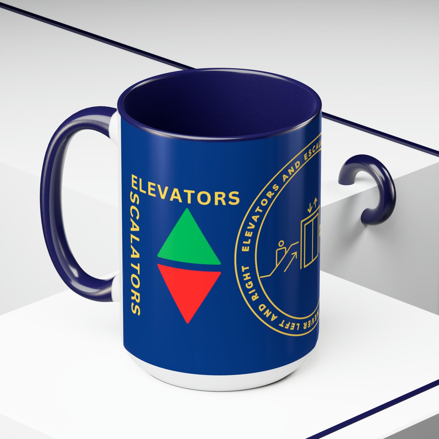 ELevators and Escalators Coffee Mugs, 15oz