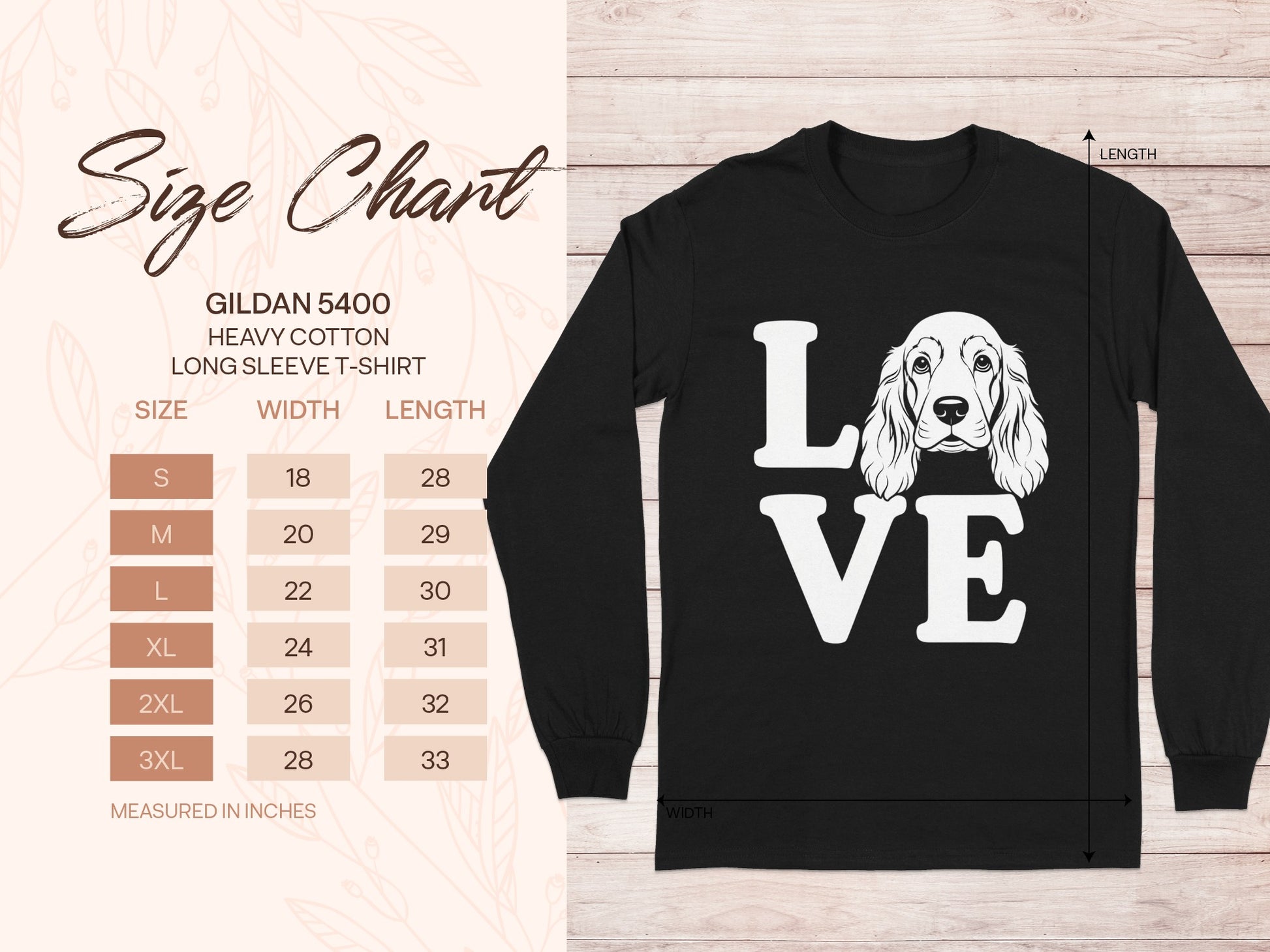 Love Dog Design Long Sleeve T-Shirt for Dog Lovers
