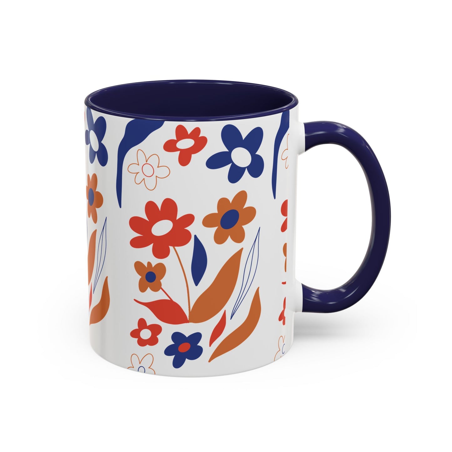 Floral Accent Coffee Mug