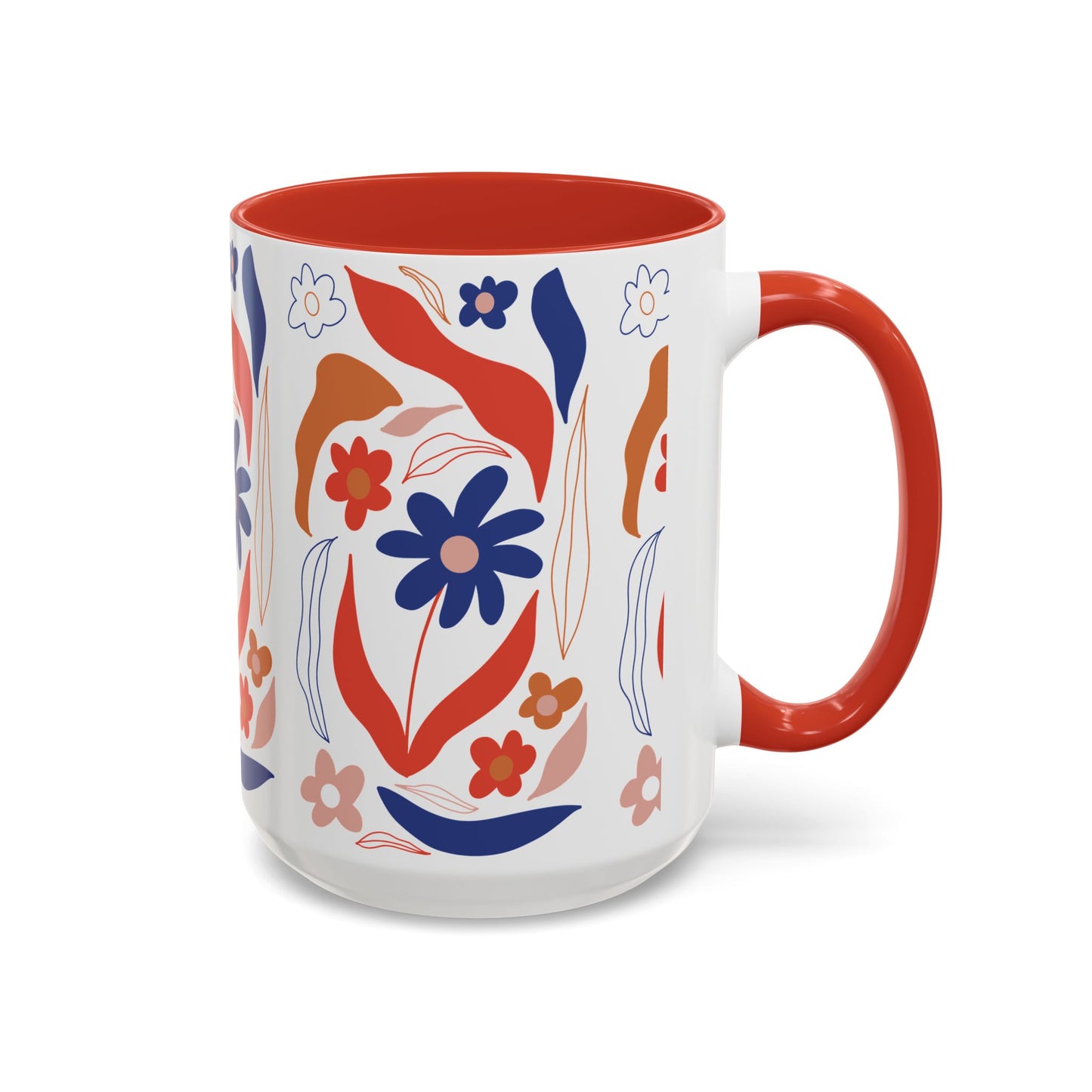 Floral Accent Coffee Mug