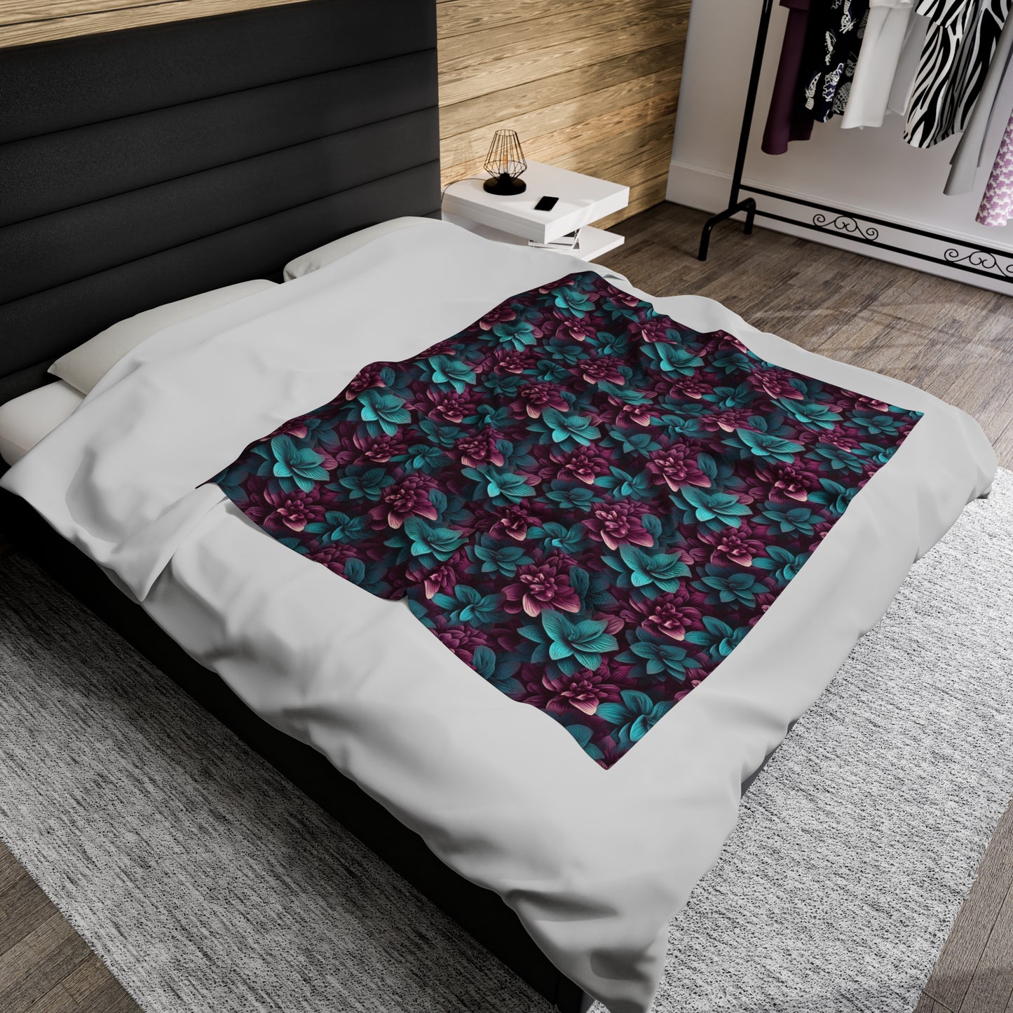 3D flowers Velveteen Plush Blanket