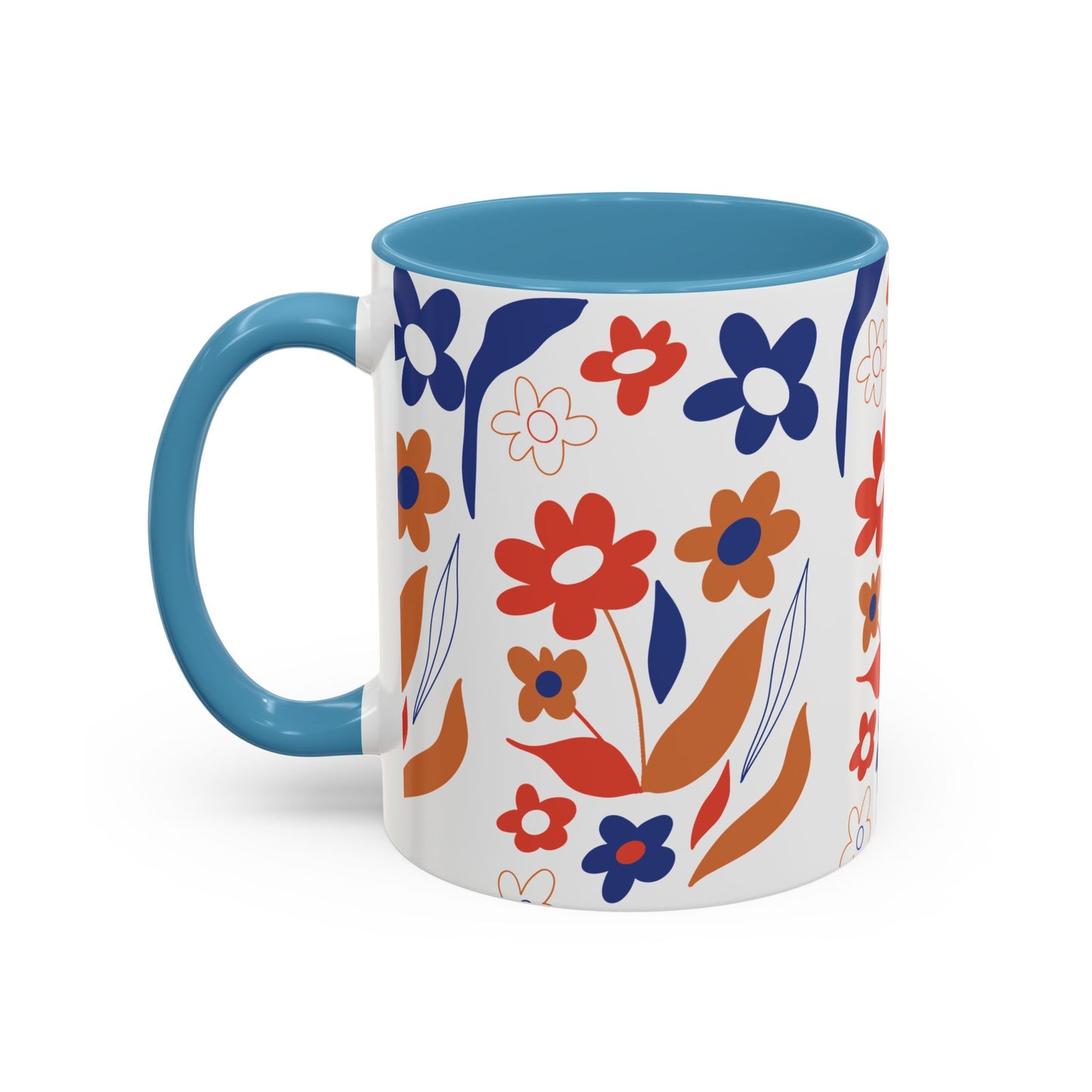 Floral Accent Coffee Mug