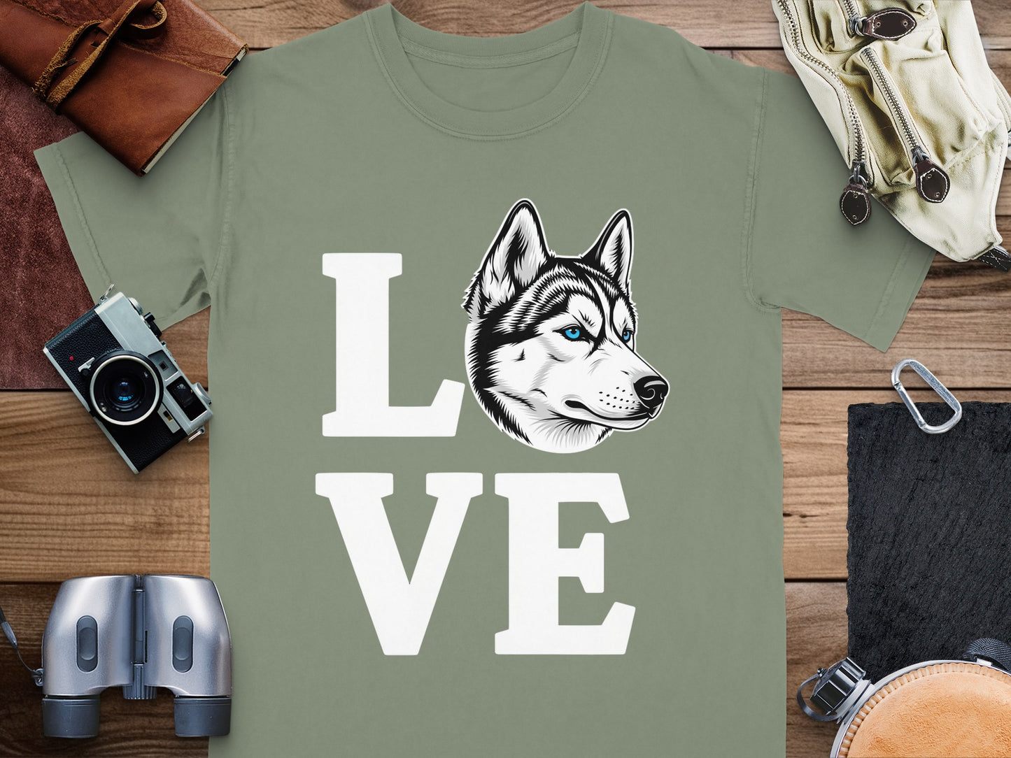 Love Husky Dog Outdoors Adventure T-Shirt