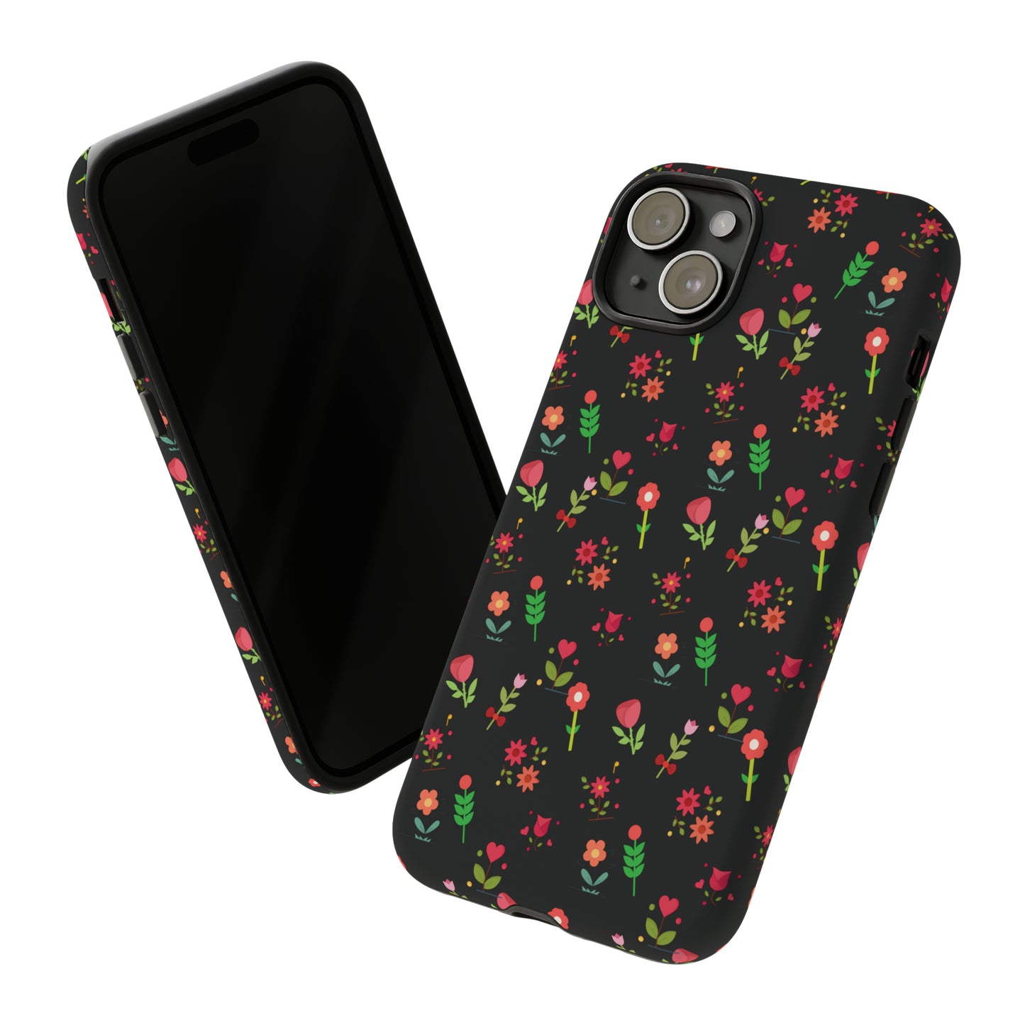 Flowers Pattern Splatter Phone Tough Cases