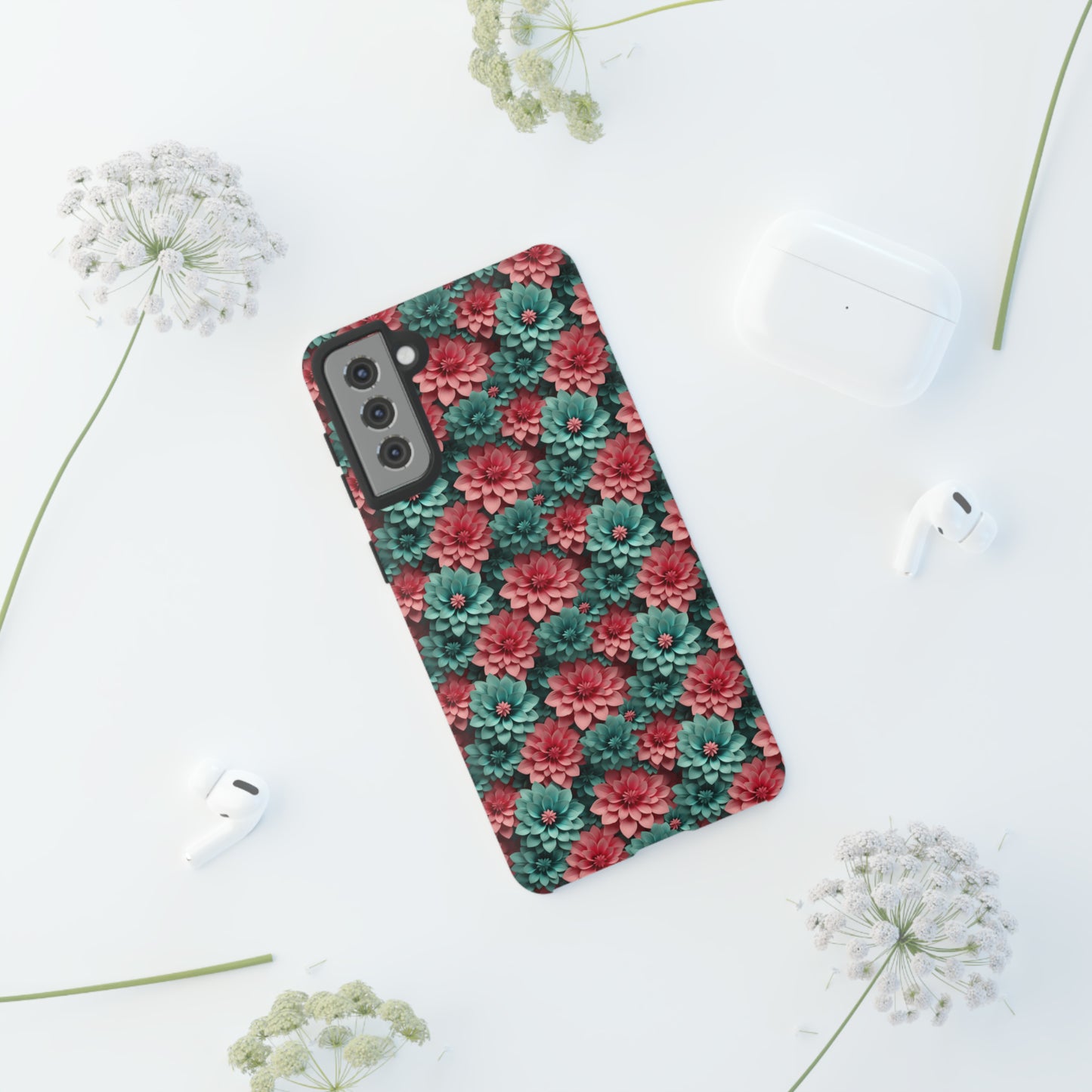 3D Flowers Tough Cases