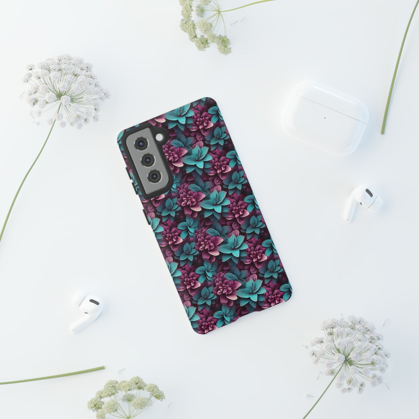 3D Flowers Tough Cases