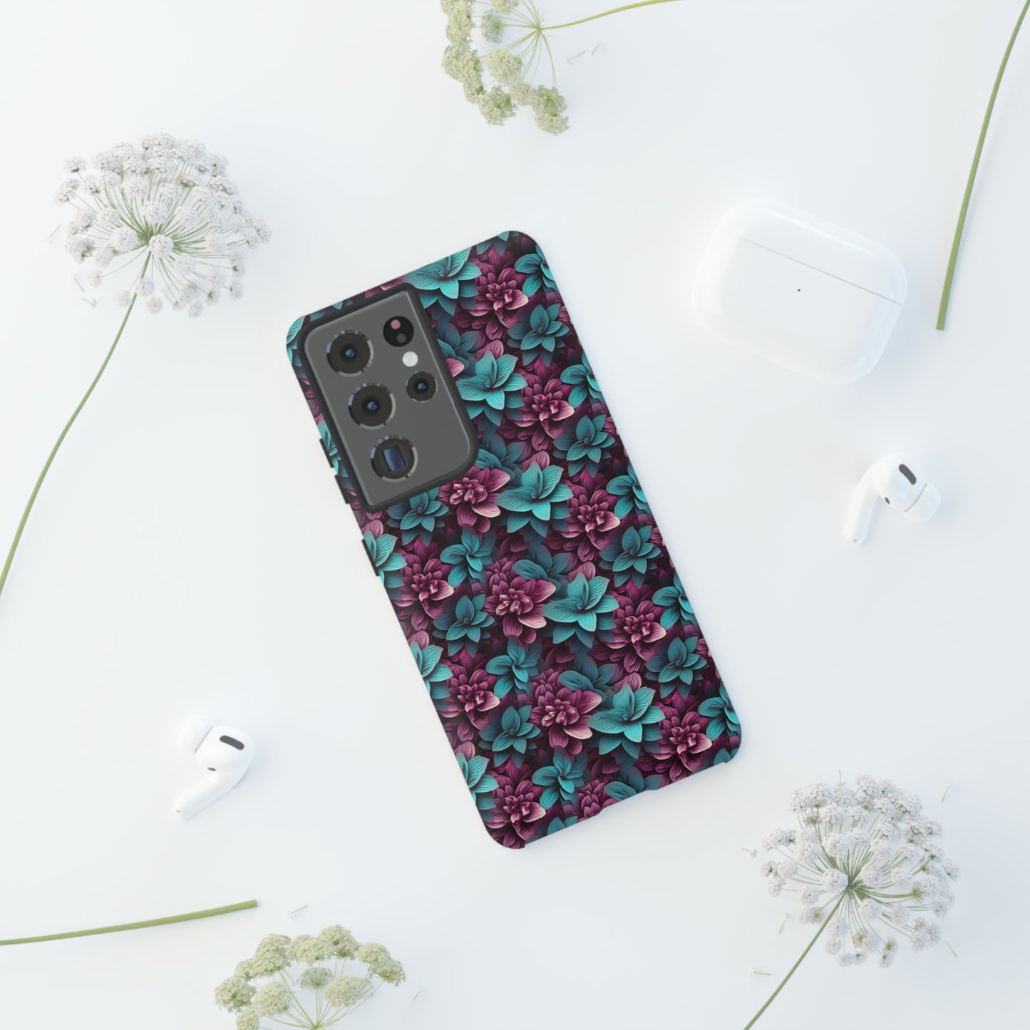 3D Flowers Tough Cases