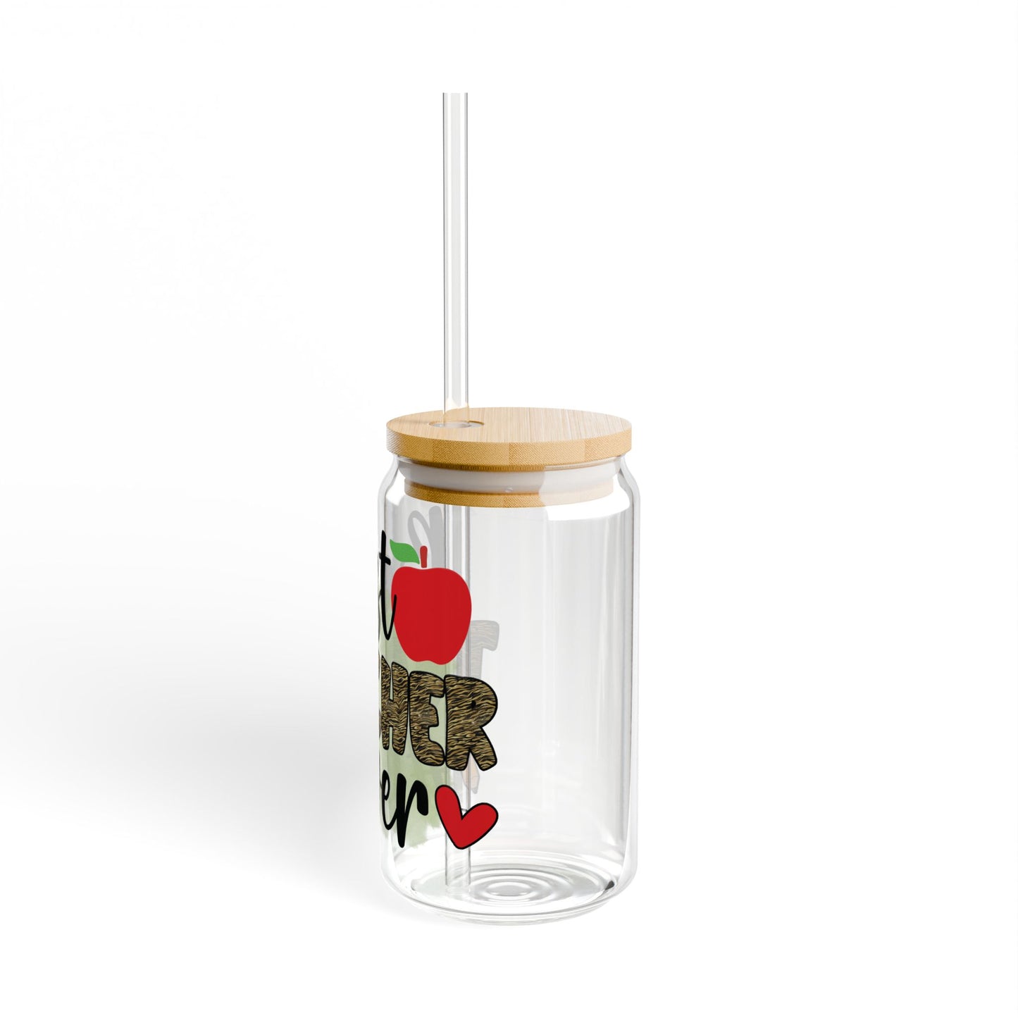 Teacher Sipper Glass - Perfect Gift for Educators, 16oz Tumbler, School Staff Appreciation, End of Year Present, School Holiday Gift,