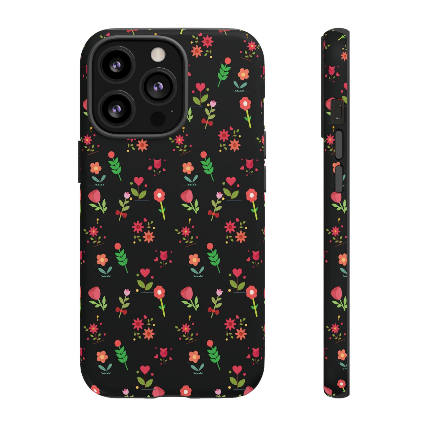 Flowers Pattern Splatter Phone Tough Cases