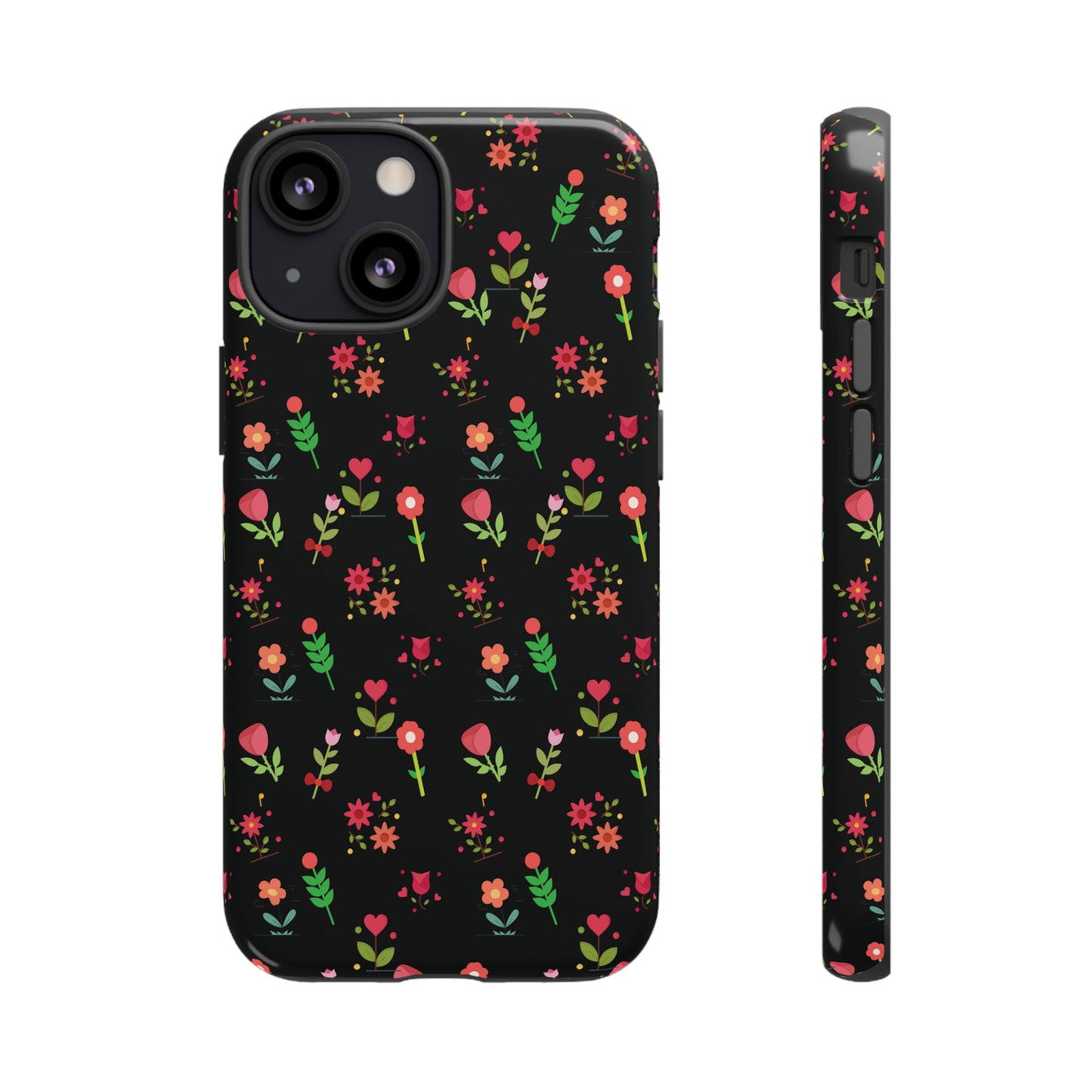 Flowers Pattern Splatter Phone Tough Cases