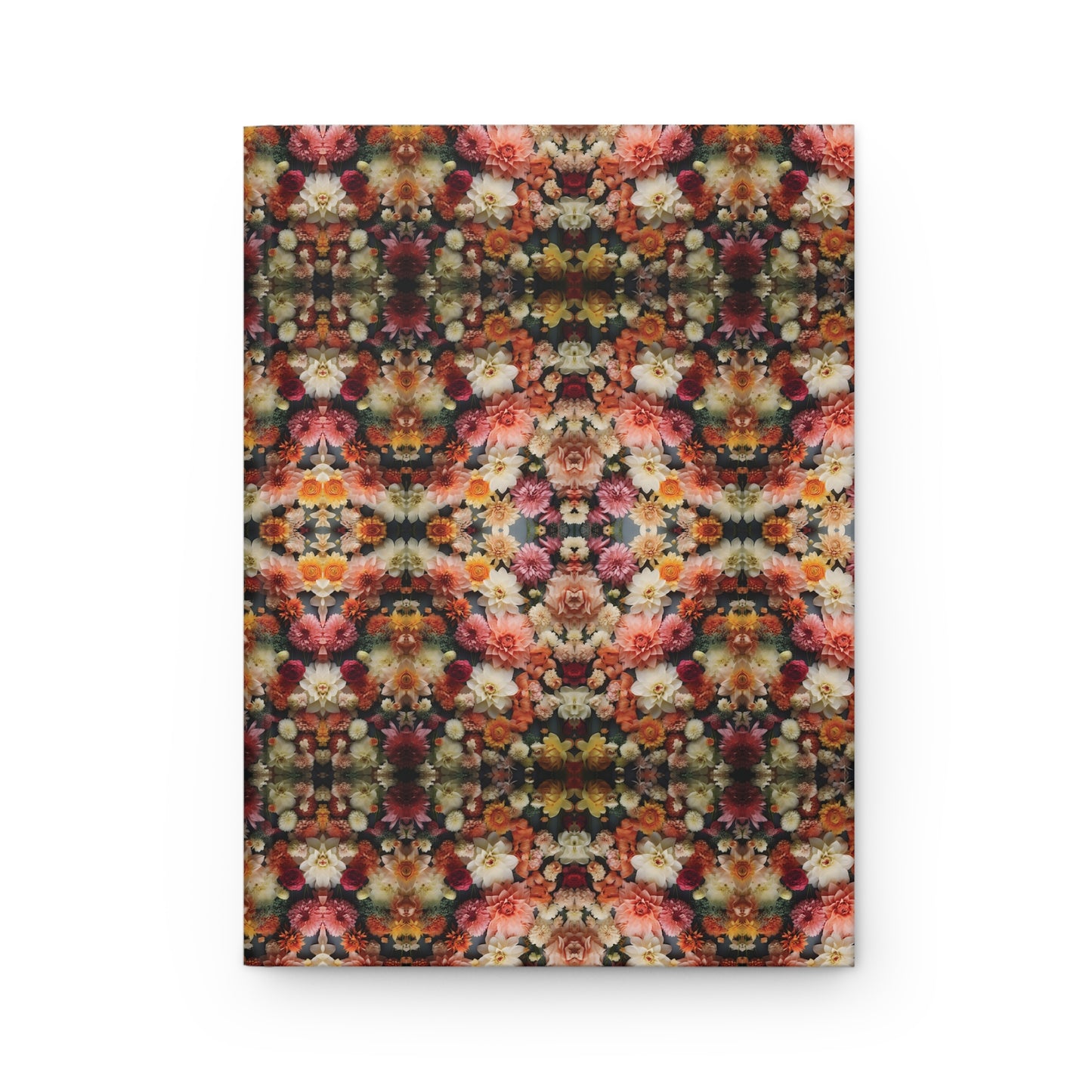 3D Flowers  Pattern Hardcover Journal Matte