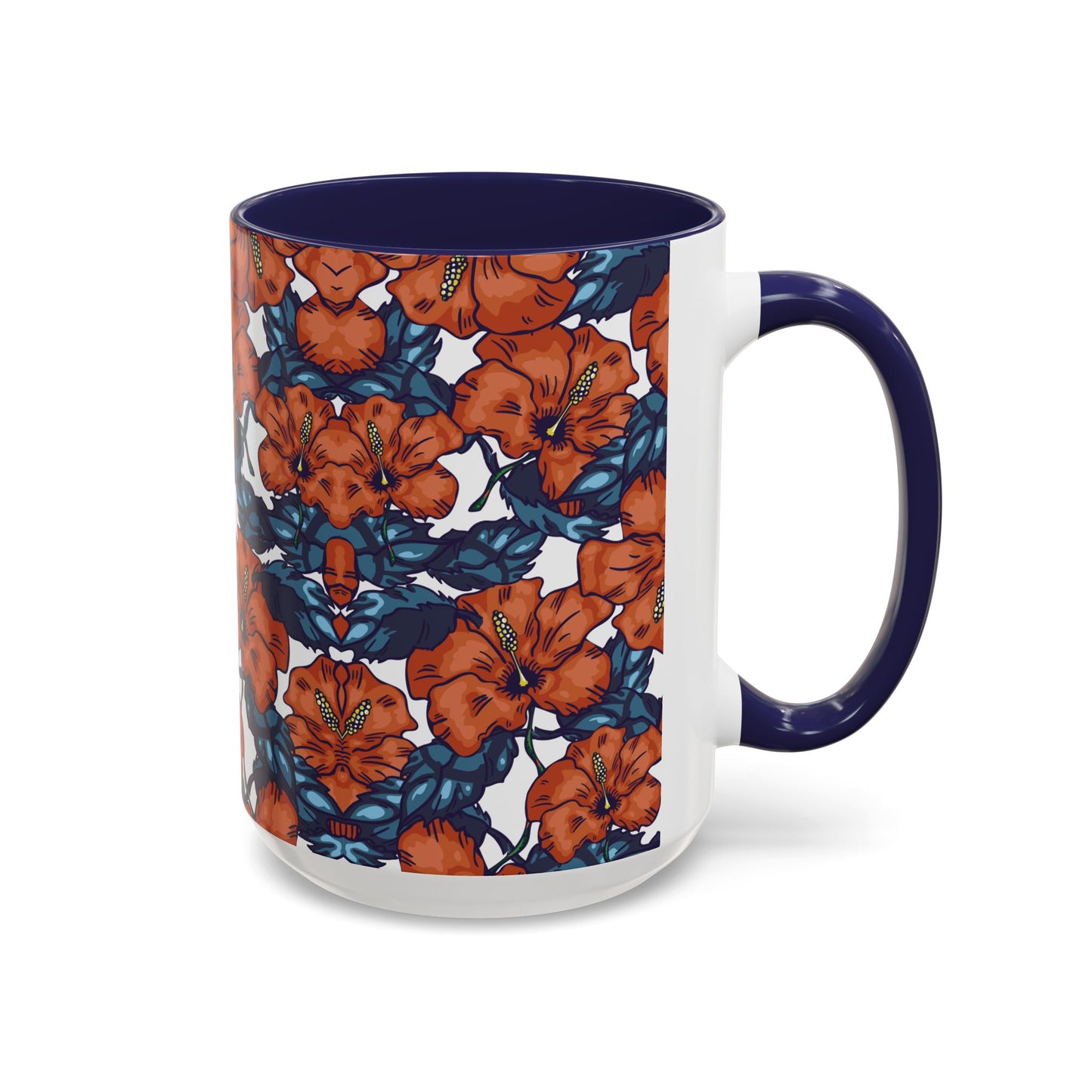 Floral Accent Coffee Mug