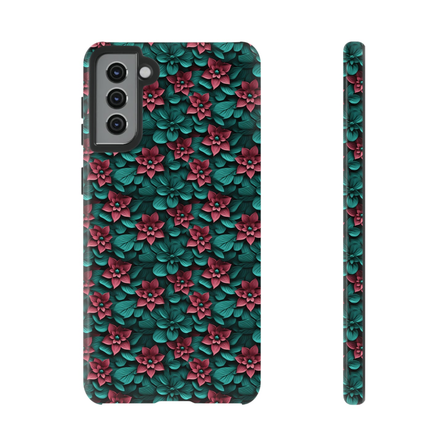 3D flowers Tough Cases