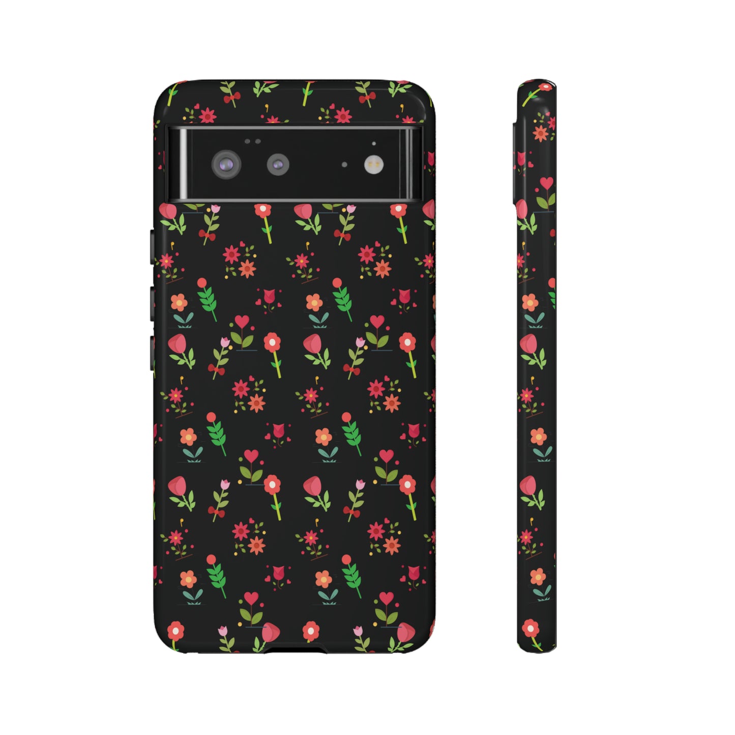 Flowers Pattern Splatter Phone Tough Cases