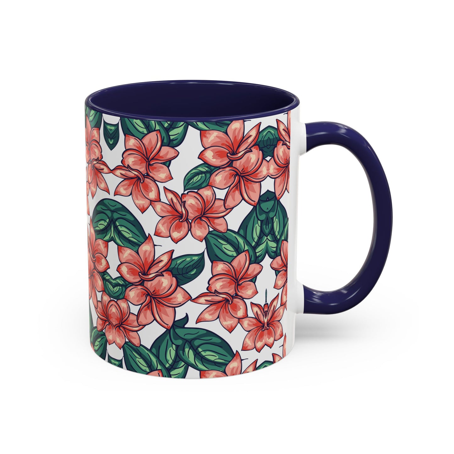 Floral Accent Coffee Mug